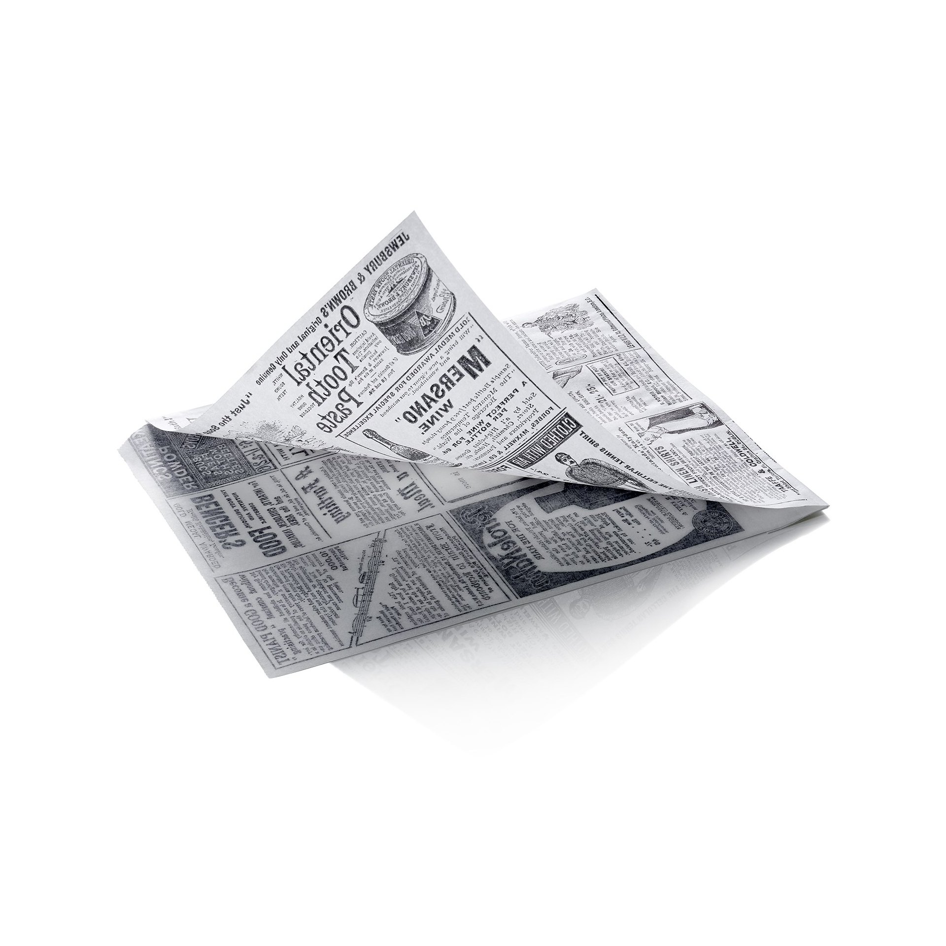 Takeawaytüte Times White Set WRAP & GO, 17 x 18 cm, Set á 500 Stück, 2-seitig geöffnet, Fettpapier