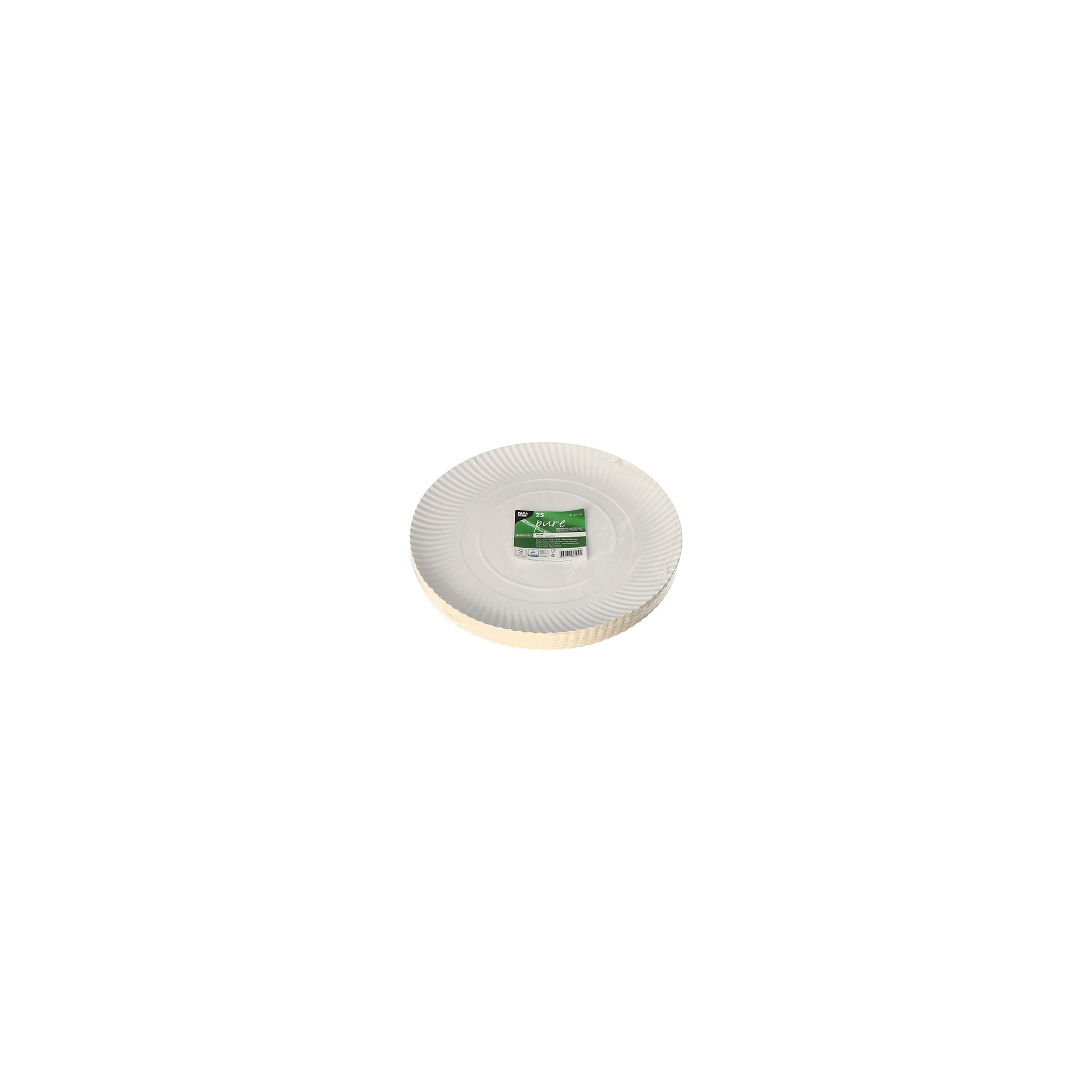 Teller, Pappe "pure" rund Ø 32 cm · 2 cm weiss