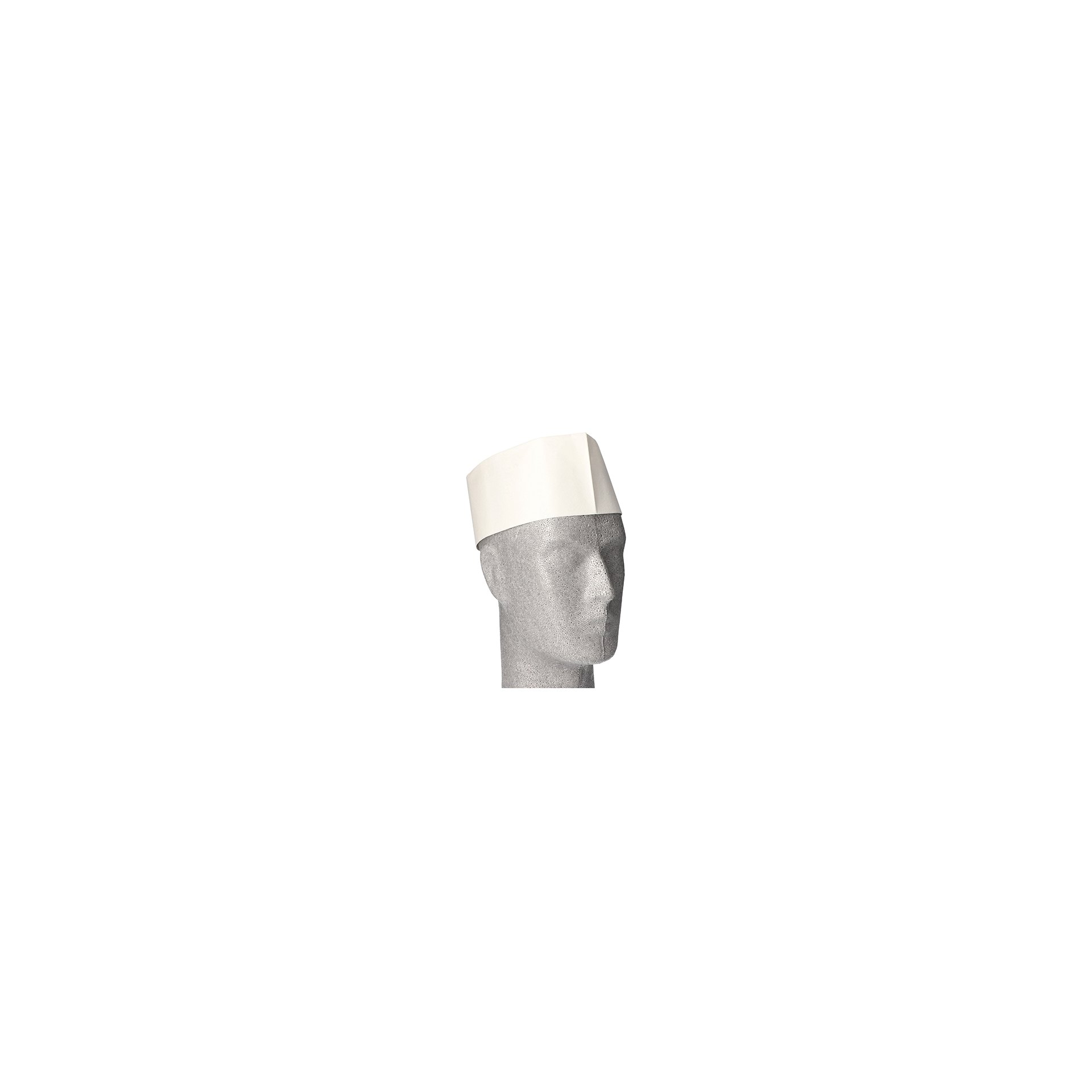 "WORK-INN/-PS" Schiffchen, Krepp 8,5 cm x 27,5 cm weiss Größe: 55 - 62