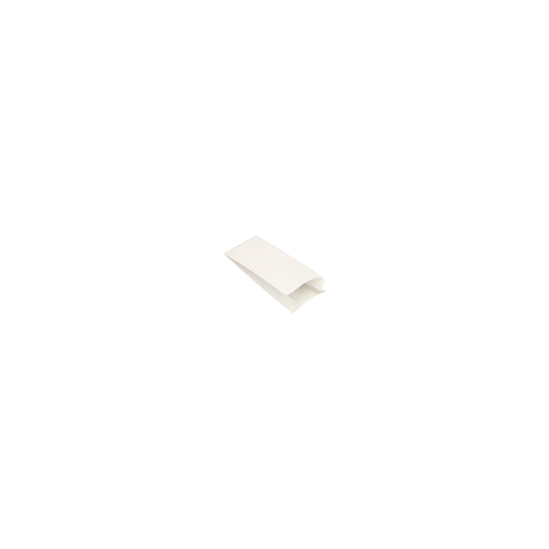 Papierfaltenbeutel, Cellulose, gefädelt 24 cm x 11 cm x 6 cm weiss Füllinhalt 1 kg