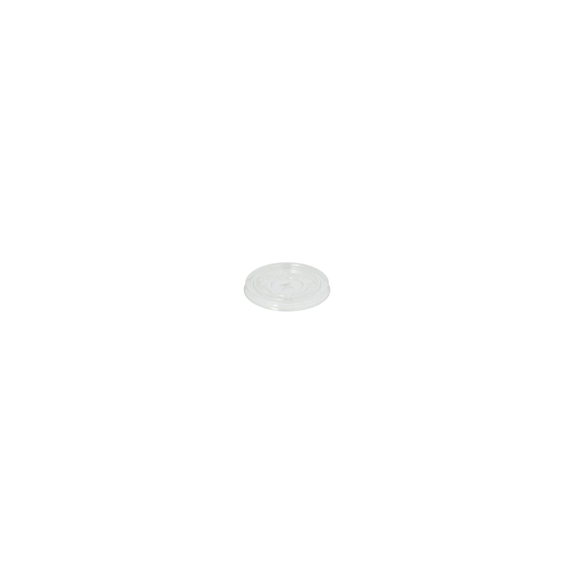 Deckel "Hurricane", PET rund Ø 9,5 cm glasklar mit Kreuzschlitz Deckel "Hurricane", PET rund Ø 9,5 cm glasklar mit Kreuzschlitz