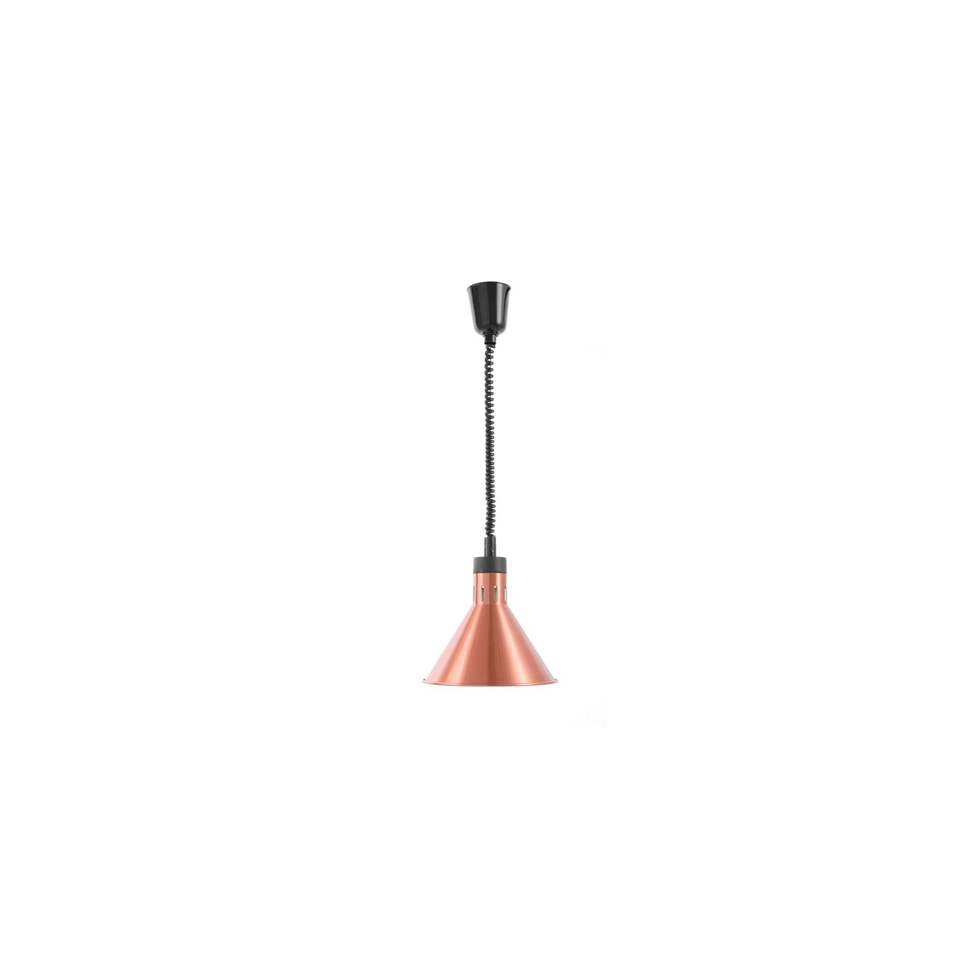 Höhenverstellbare Wärmelampe konisch, Kupfer, 230V/250W, ⌀275x(H)250mm