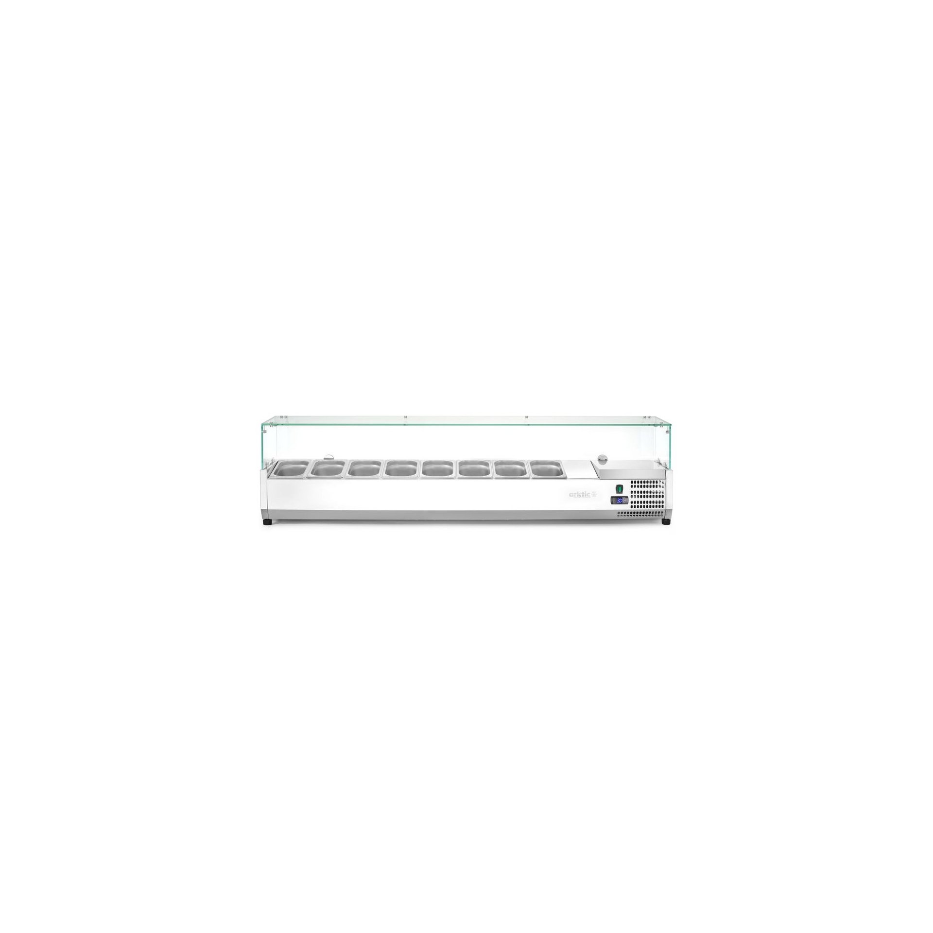 Aufsatz-Kühlvitrine Arktic, 8x GN ¼ 1805x335x460mm Aufsatz-Kühlvitrine Arktic, 8x GN ¼ 1805x335x460mm