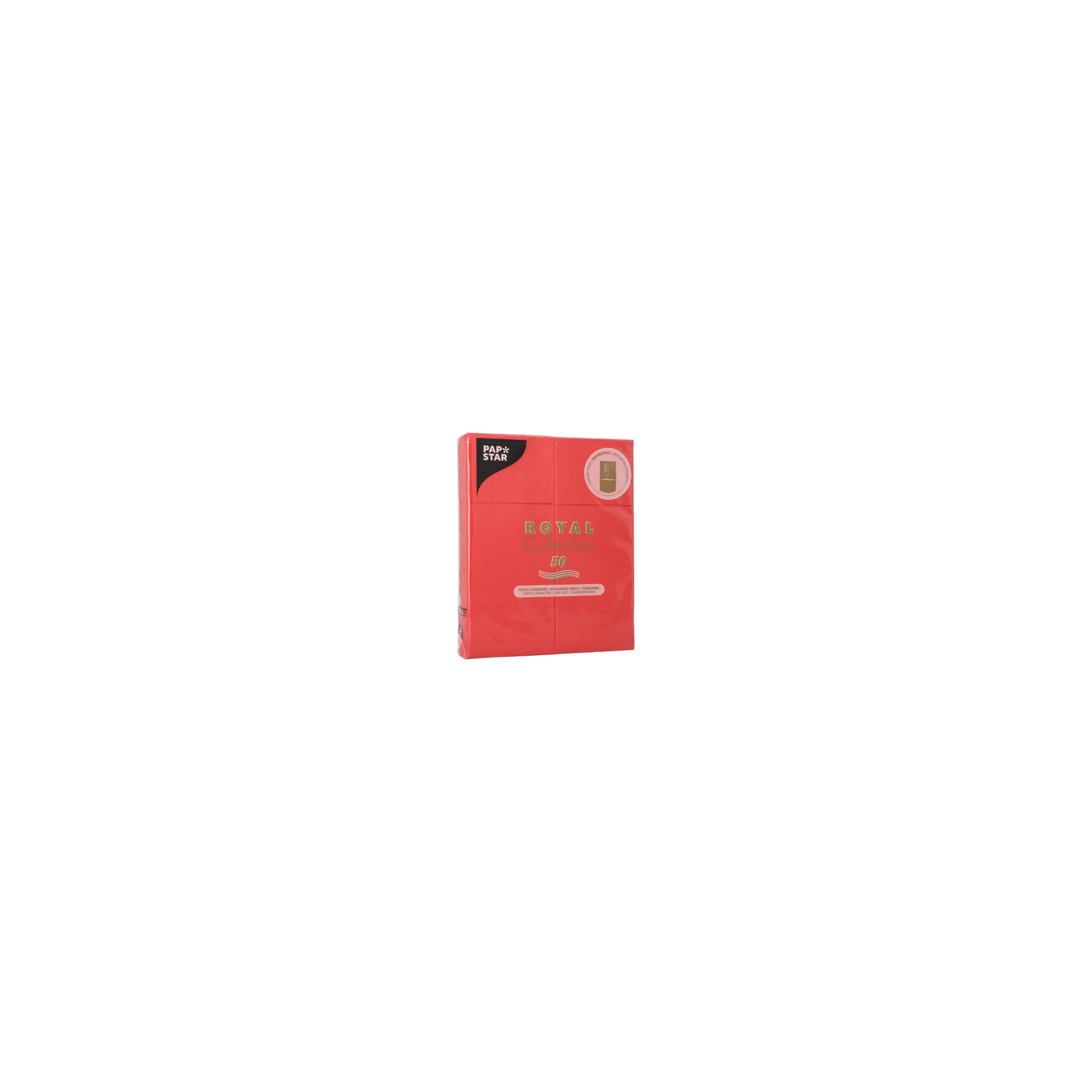 papstar-37330-servietten-royal-collection-40cmx30cm-rot-mit-besteckfalz-2 Servietten "ROYAL Collection" 40 cm x 30 cm rot mit Besteckfalz