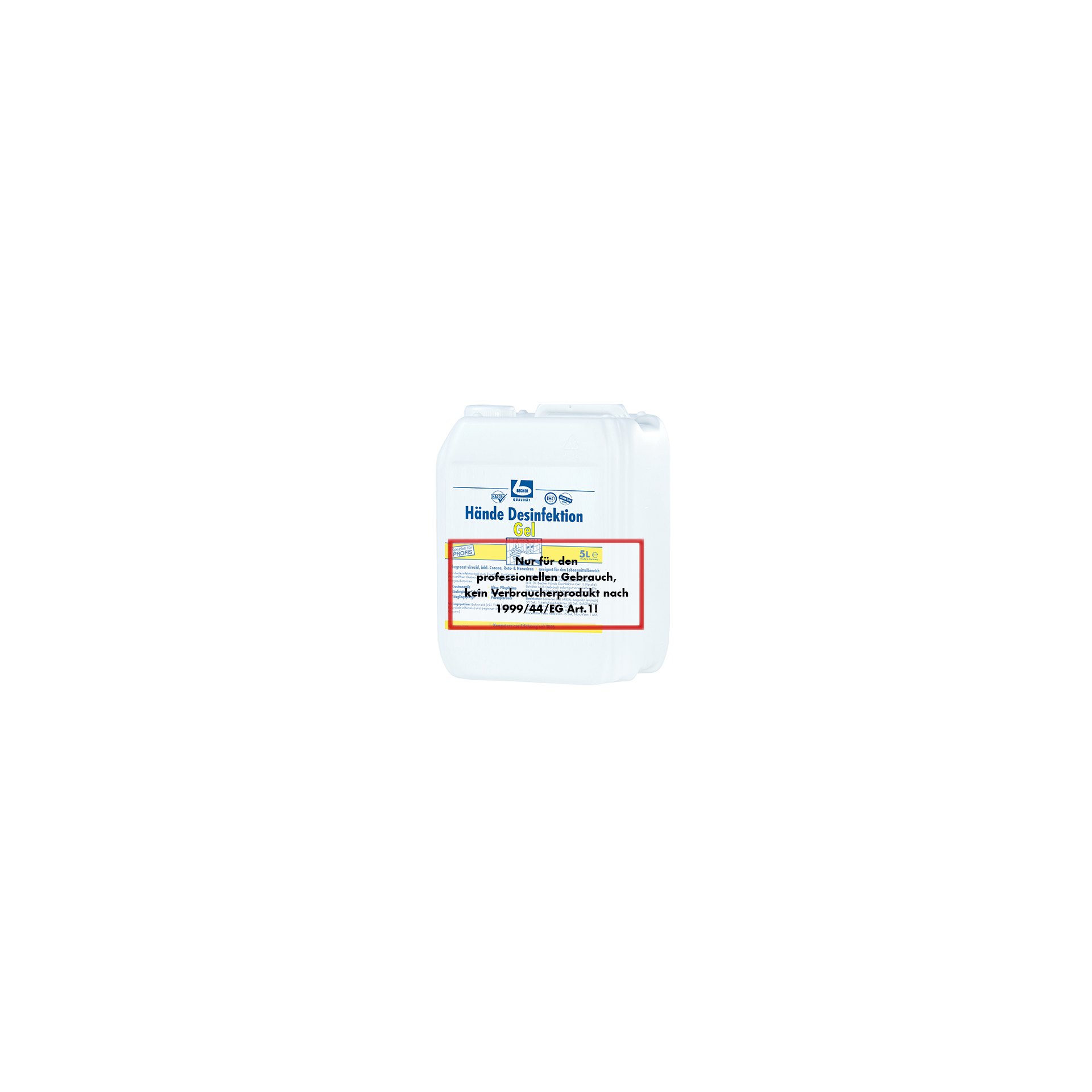 "Dr. Becher" Hände Desinfektion 5 l Gel "Dr. Becher" Hände Desinfektion 5 l Gel