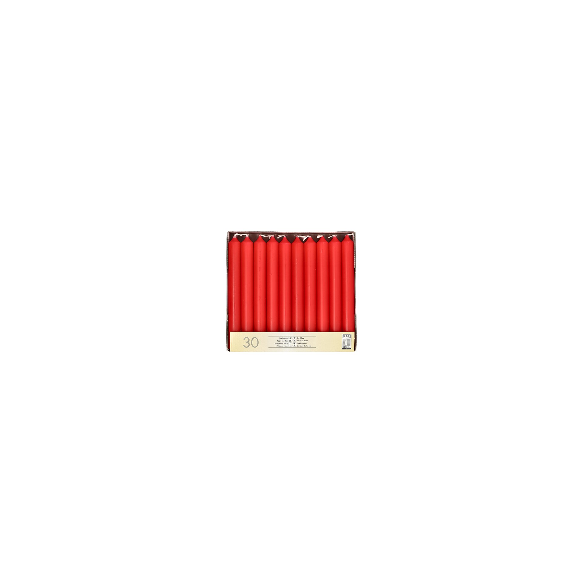 Tafelkerzen Ø 2,1 cm · 19,6 cm rot