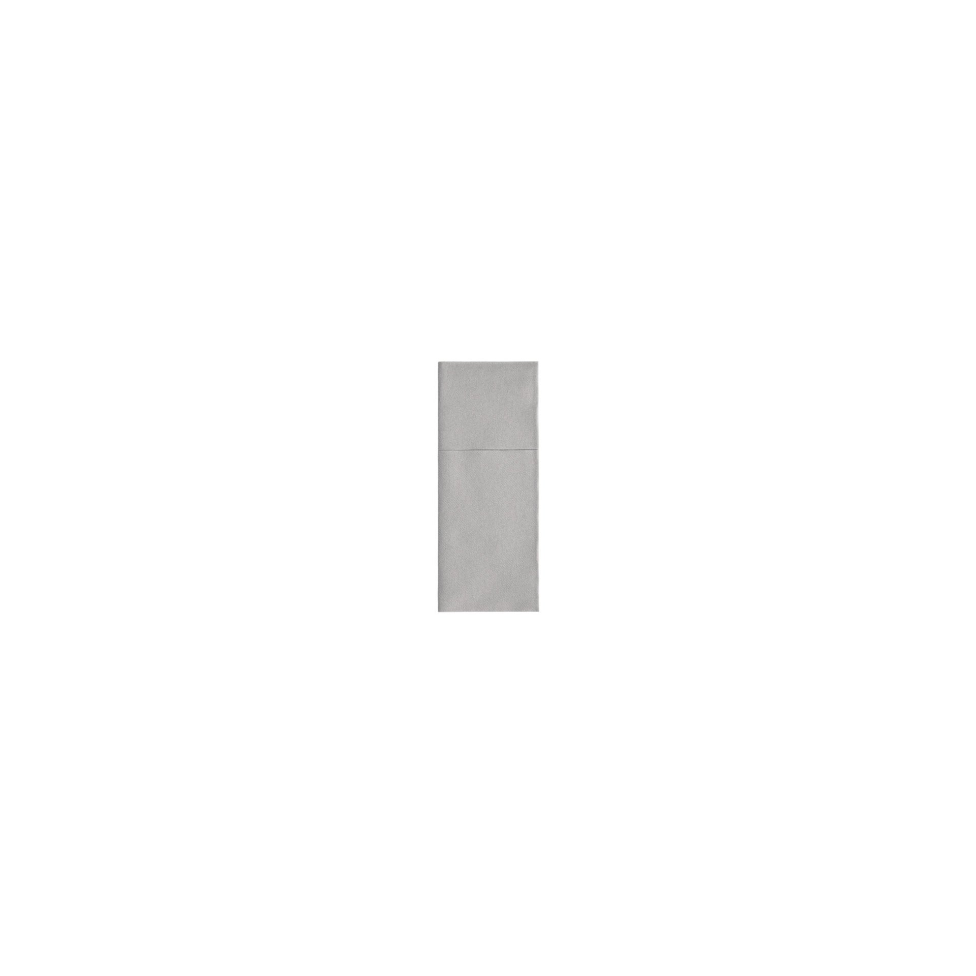 Bestecktaschen, Airlaid 40 cm x 48 cm grau "Premium" mit Besteckfalz