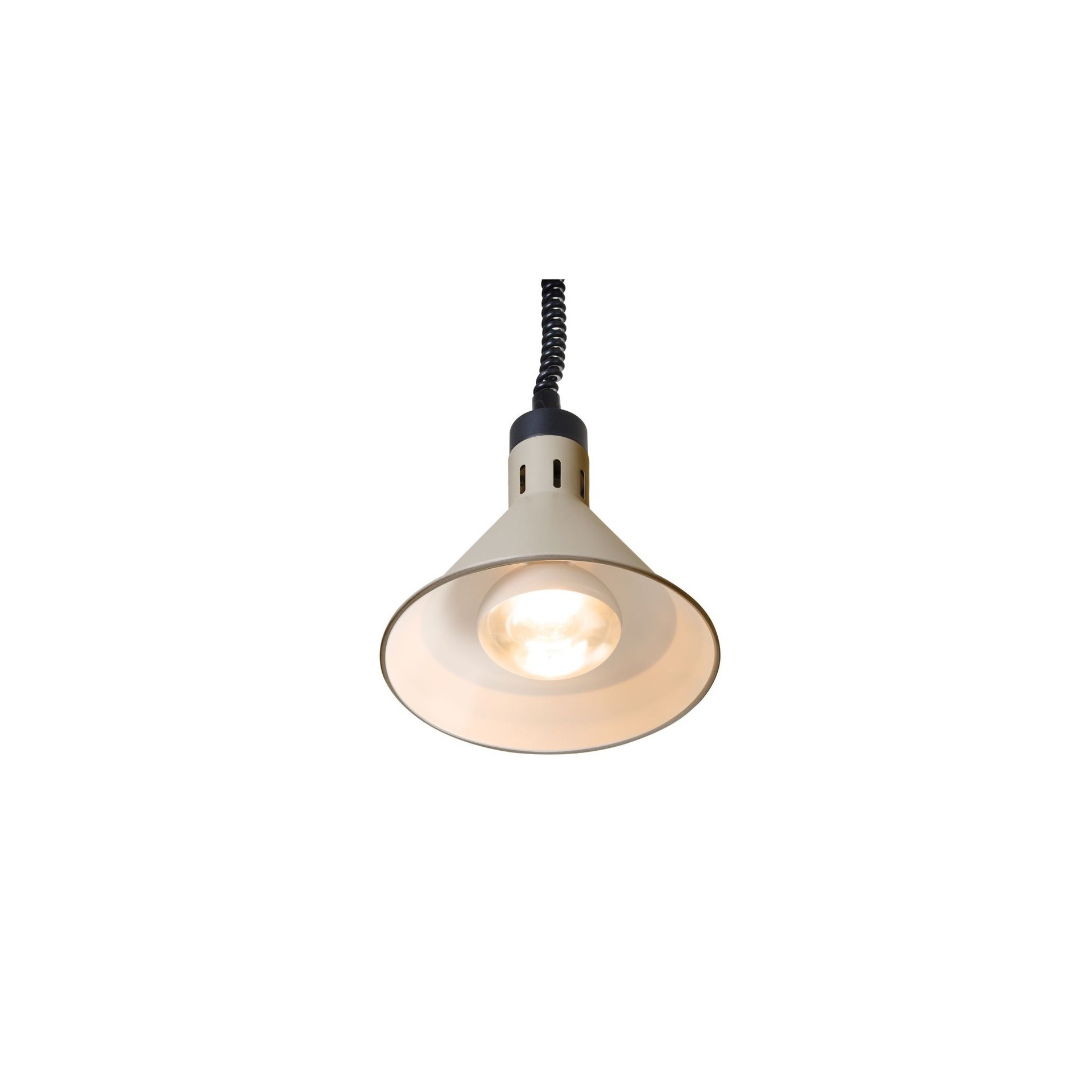 Höhenverstellbare Wärmelampe konisch, Beige, 230V/250W, ⌀275x(H)250mm