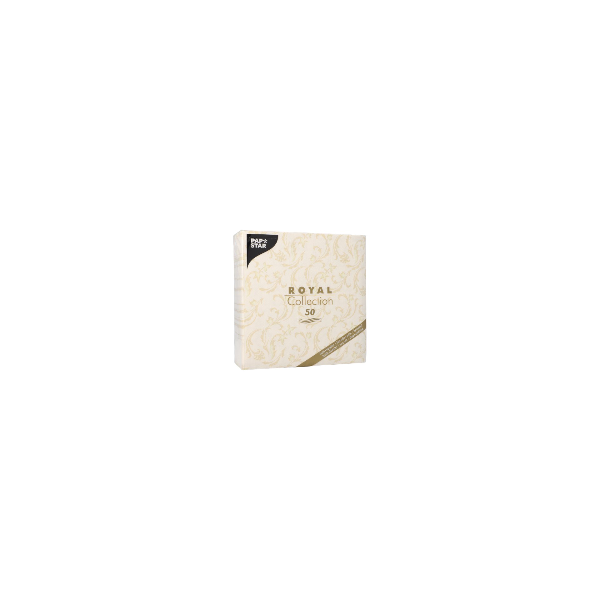 Servietten "ROYAL Collection" 1/4-Falz 40 cm x 40 cm champagner "Damascato"