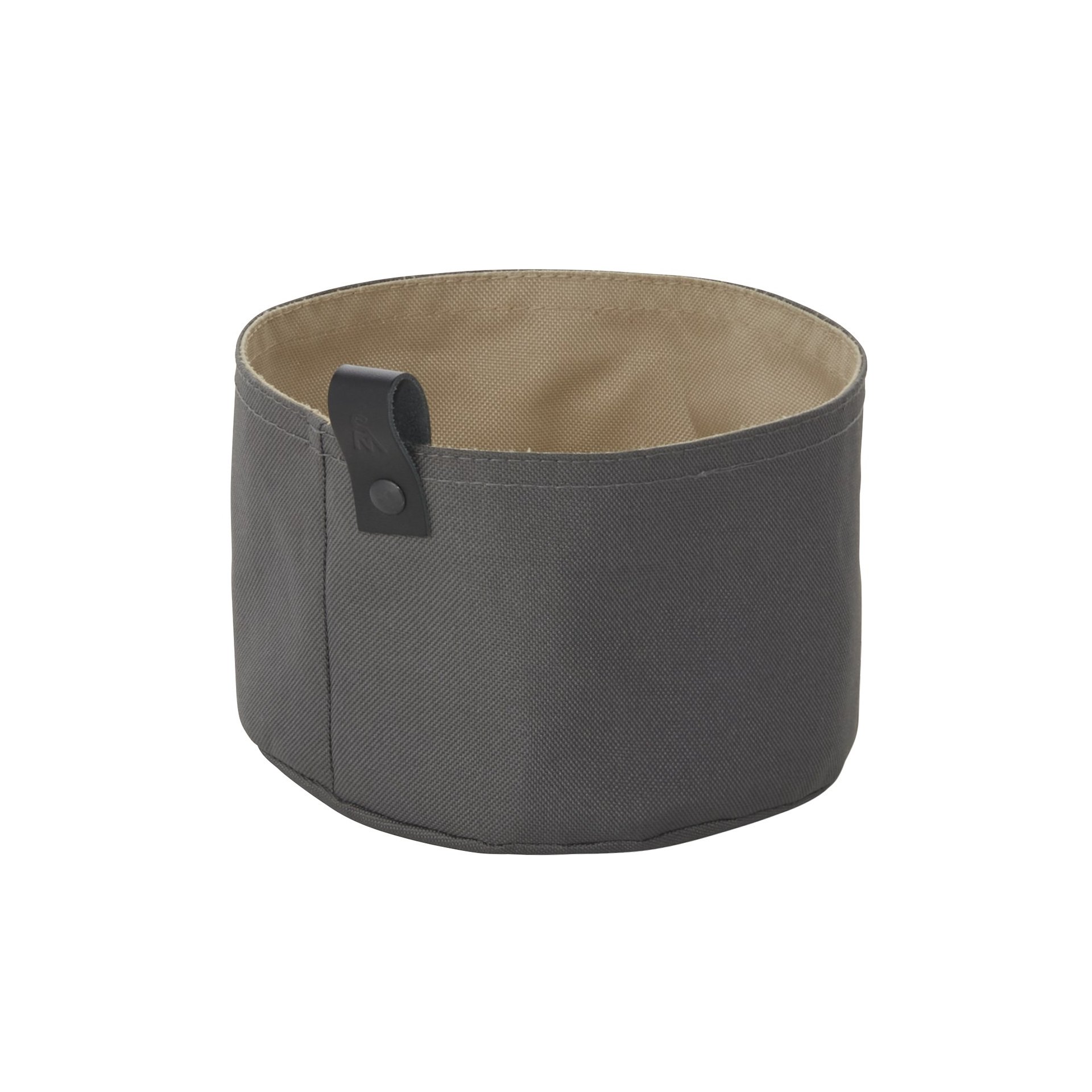 Brottasche FLIP TETRON, Ø 17 cm, Höhe 11 cm, light grey/light khaki, Tetron