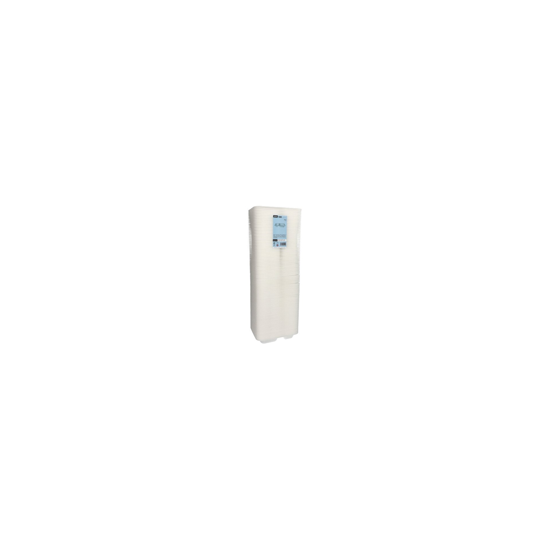 Siegelschalen, XPS 2-geteilt 725 ml 4,2 cm x 18,5 cm x 23,5 cm weiss laminiert
