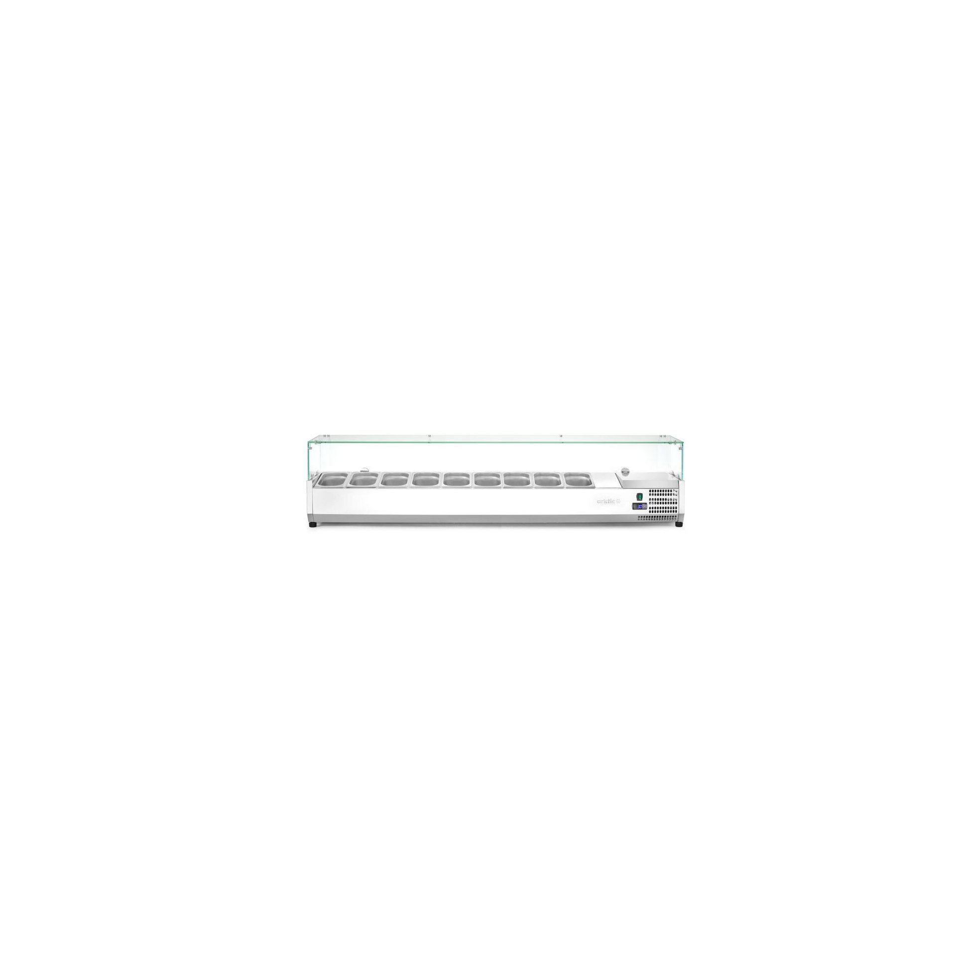Aufsatz-Kühlvitrine Arktic, 9x GN 1/3 2005x420x456mm