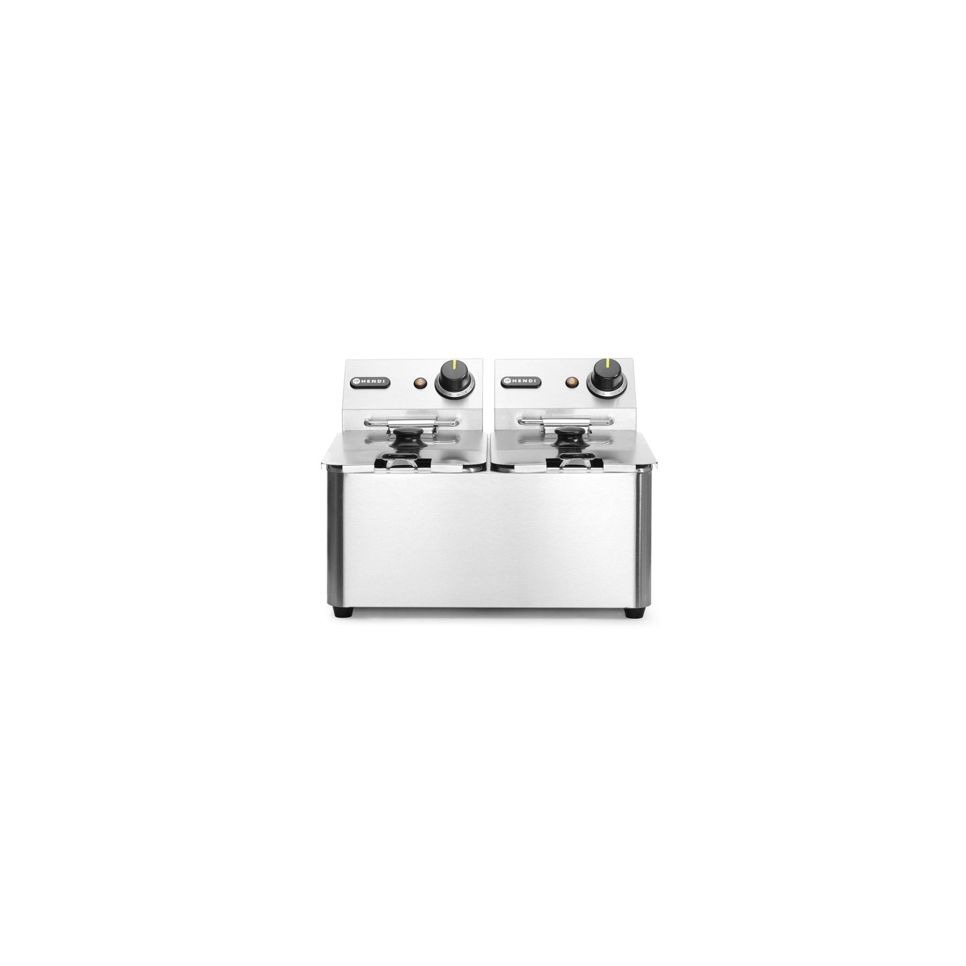 Fritteuse, 2 x 4 l, Kitchen Line, 8L, 230V/6000W, 470x380x(H)315mm