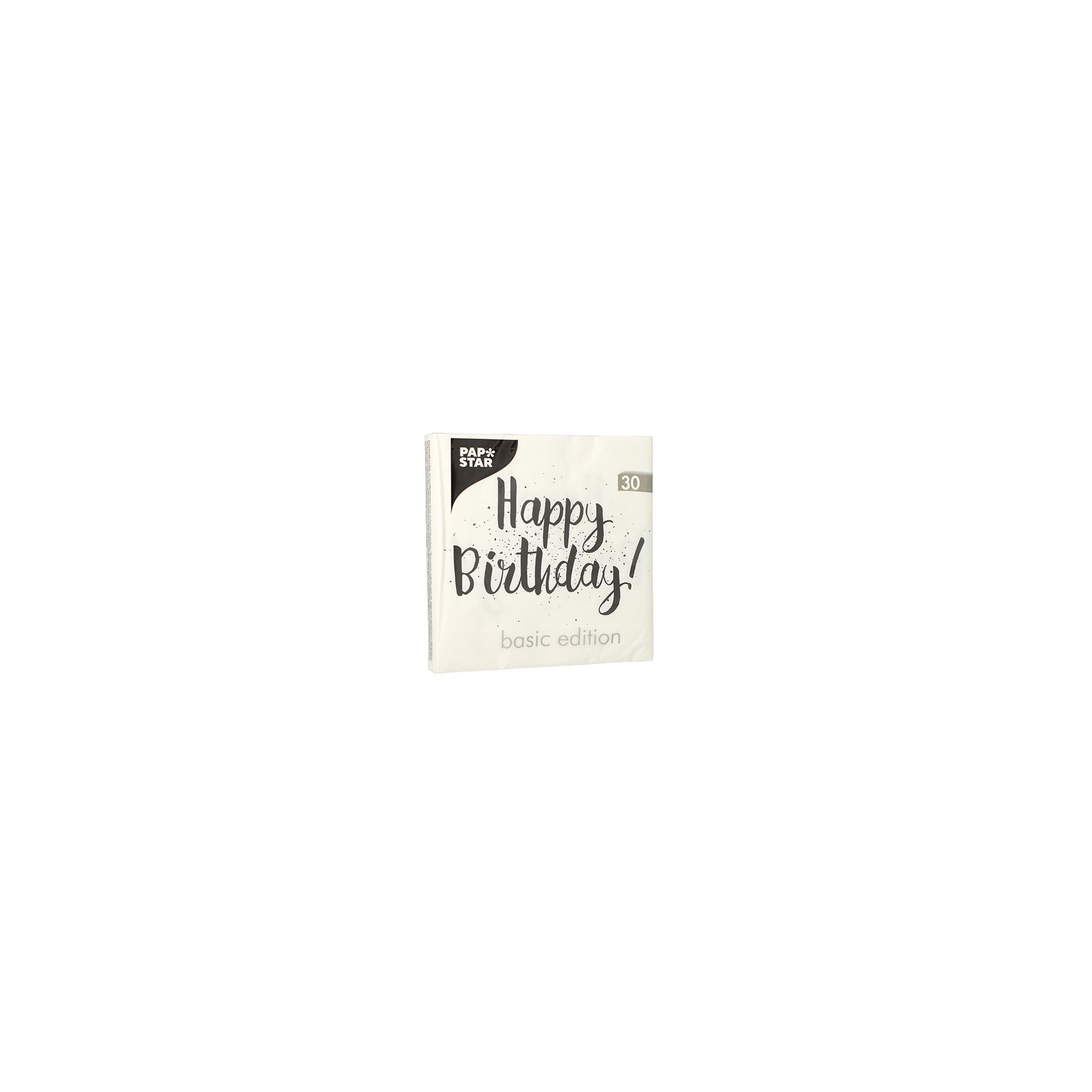 Servietten, 3-lagig 1/4-Falz 33 cm x 33 cm "Happy Birthday" Servietten, 3-lagig 1/4-Falz 33 cm x 33 cm "Happy Birthday"