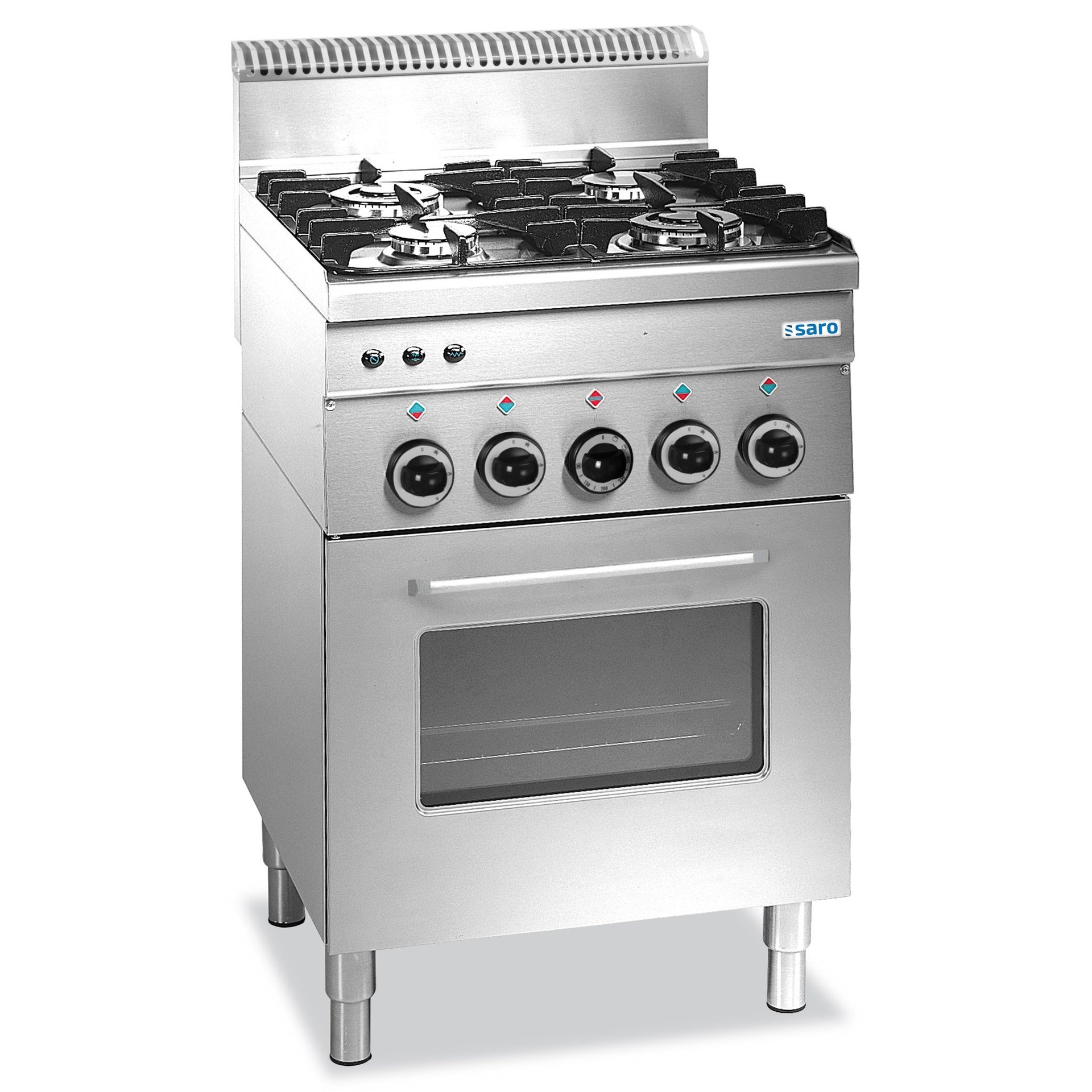 Gasherd+Ofen+Grill, 4 Brenner 600 Line Modell G4SF6 Gasherd+Elektroofen+Grill, 4 Brenner 600 Line Modell G4SFE6