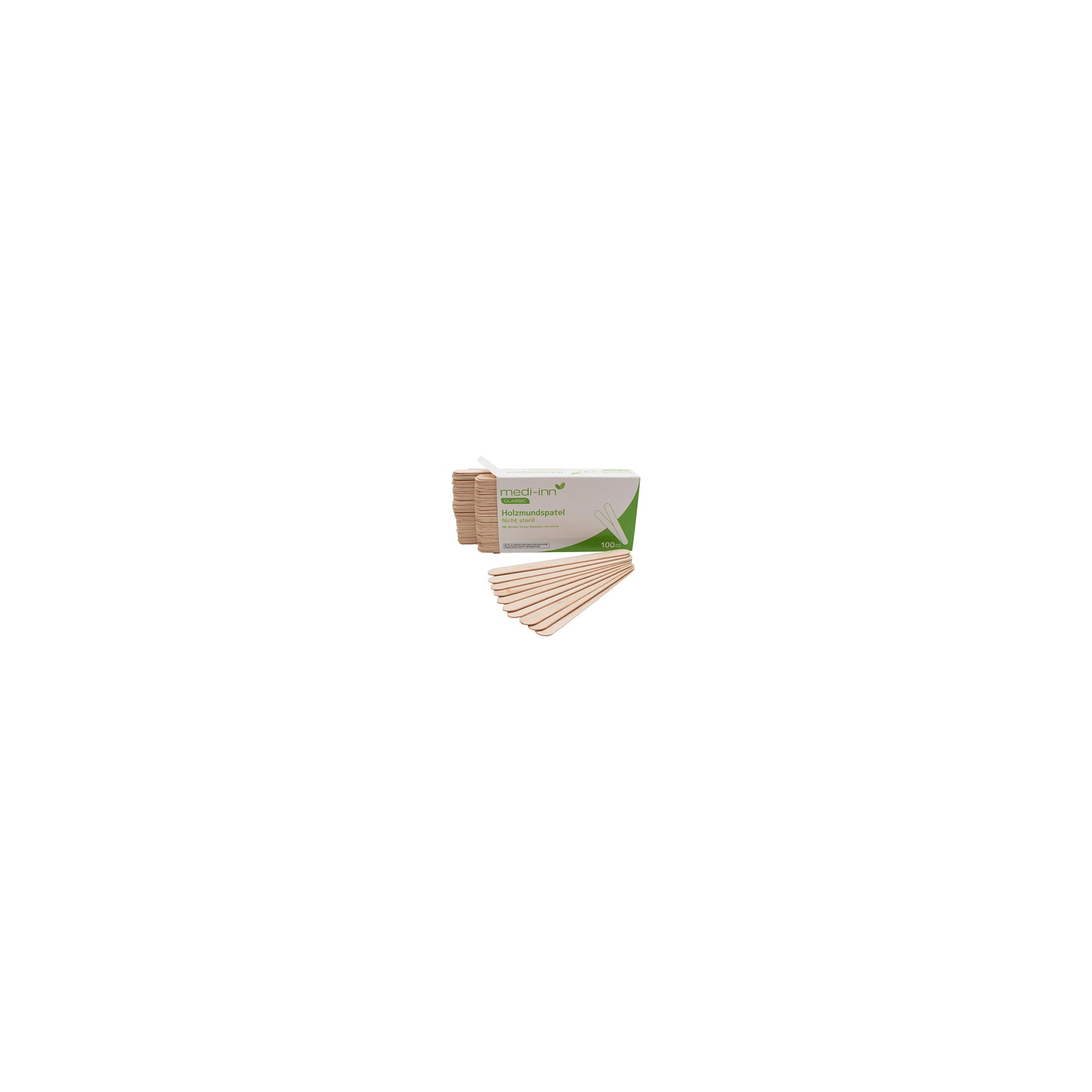 "Medi-Inn" Holzmundspatel nicht steril 150 mm x 18 mm x 1,5 mm natur