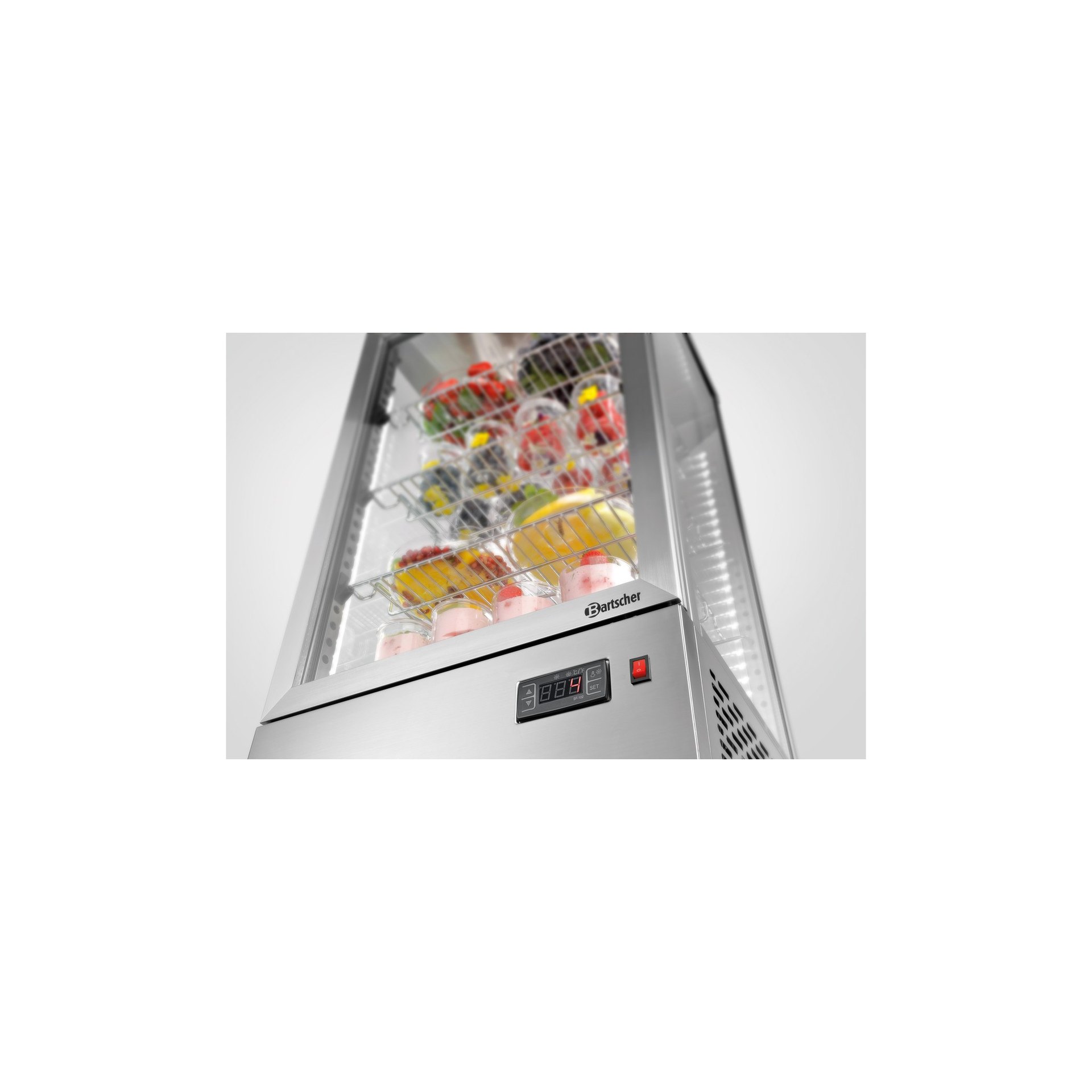 Mini-Kühlvitrine 78L, Edelstahl Mini-Kühlvitrine 78L, Edelstahl