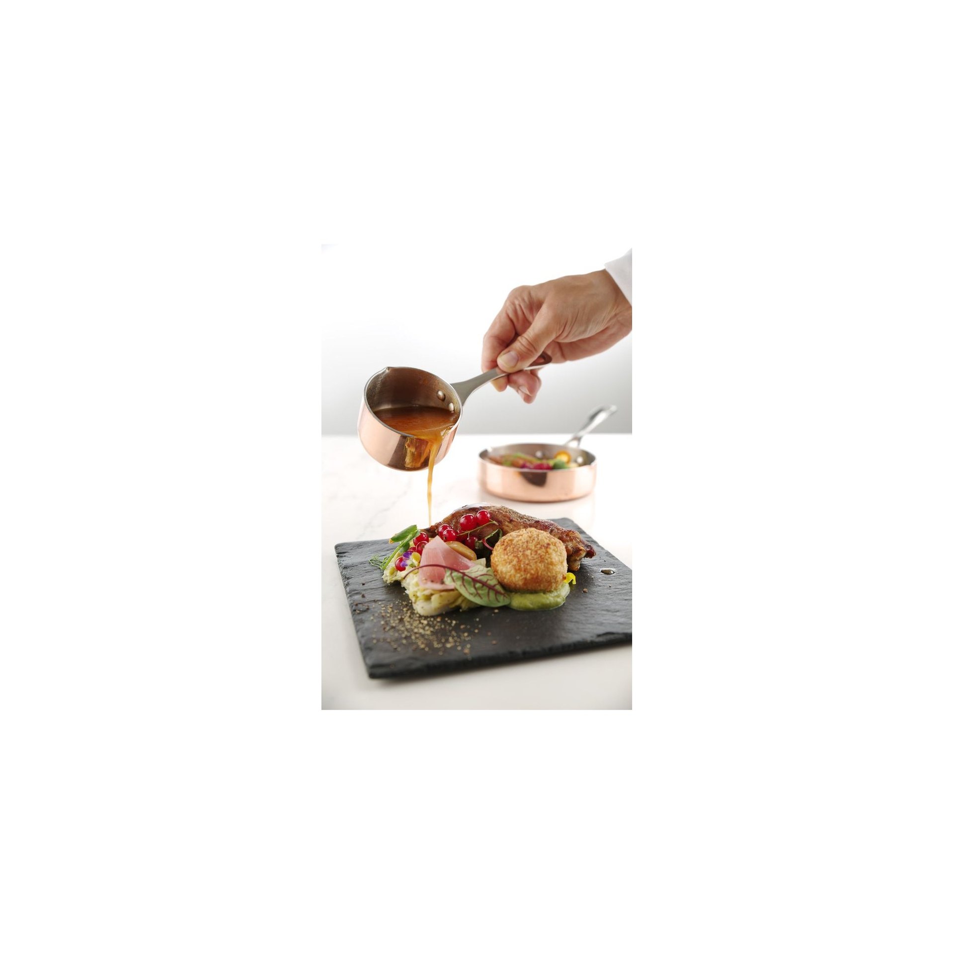 Miniatur-Kasserolle mit Ausgießer, 0,16L, ⌀75x(H)40mm