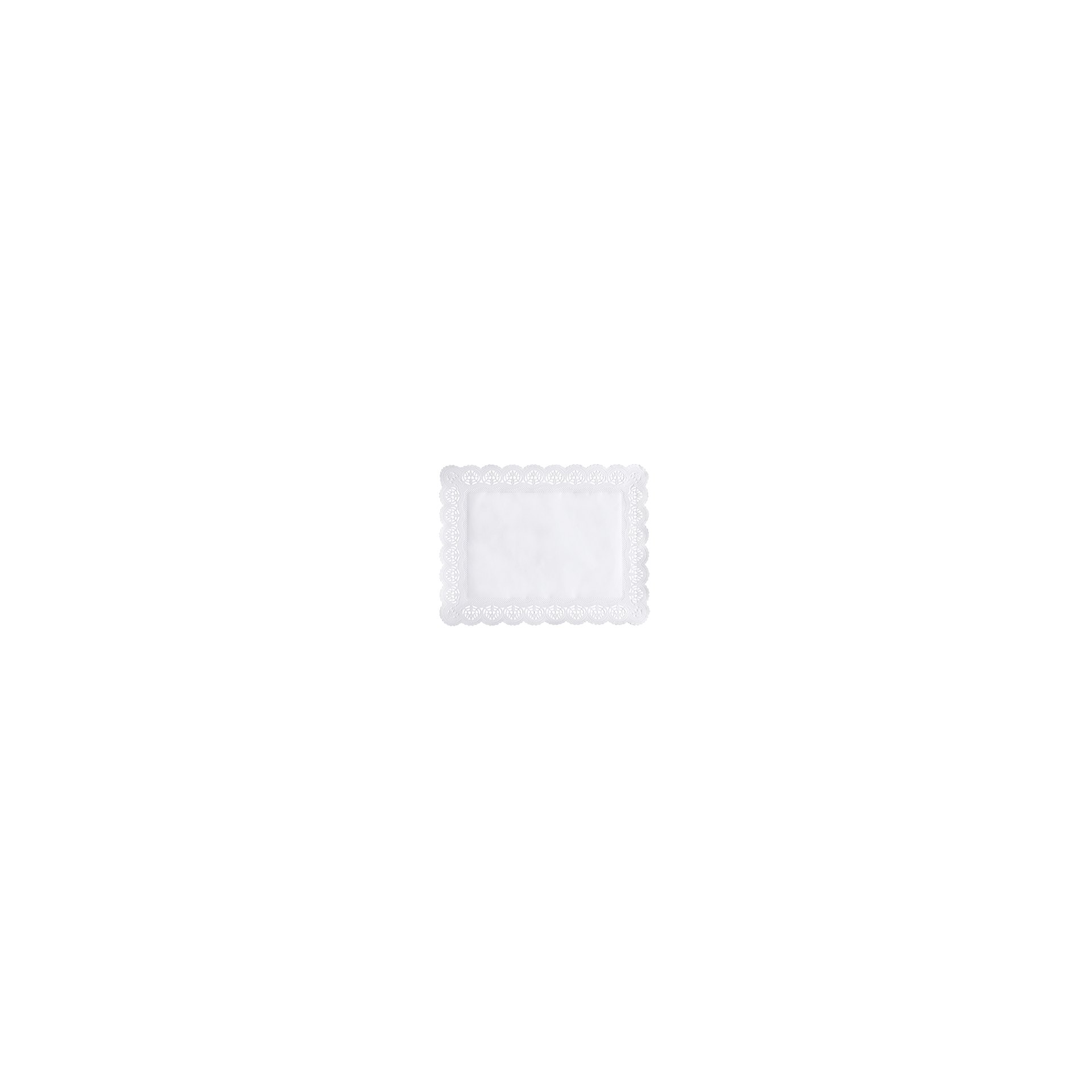 Spitzenpapiere eckig 34 cm x 26 cm weiss