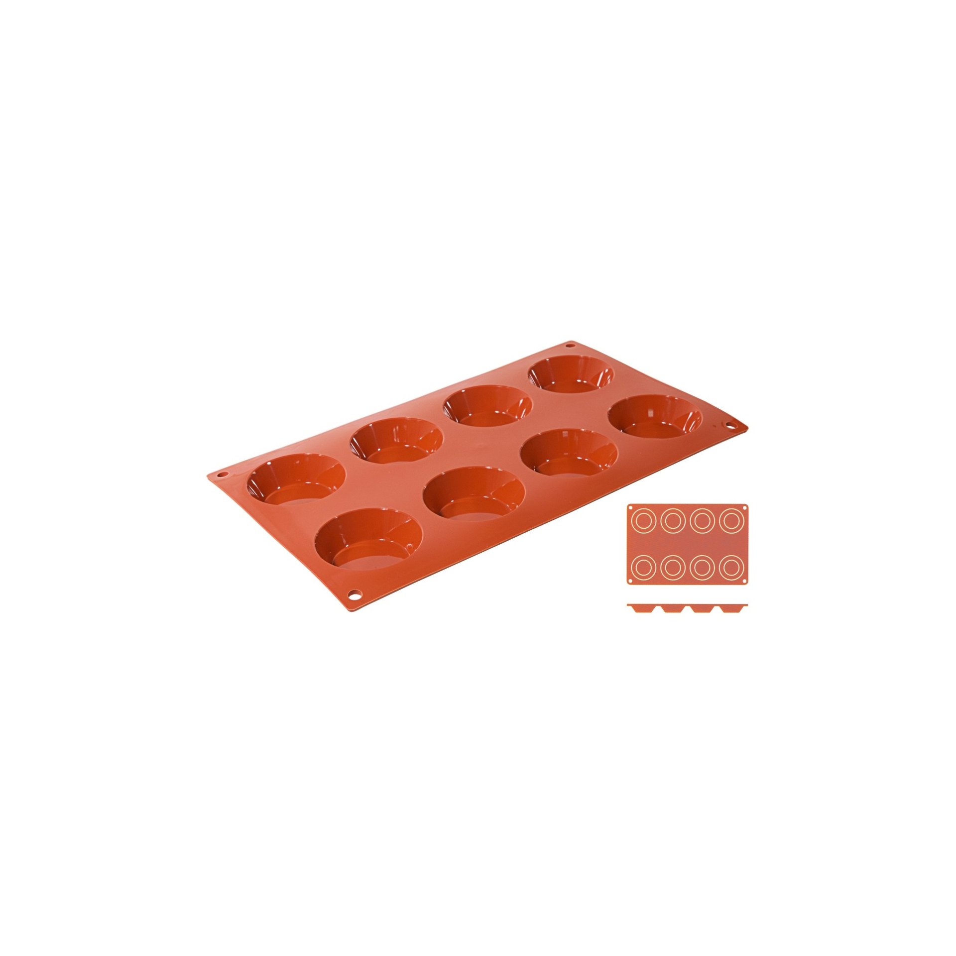Silikon-Backmatte, TARTELETTE mit 8 Formen Silikon-Backmatte, TARTELETTE mit 8 Formen
