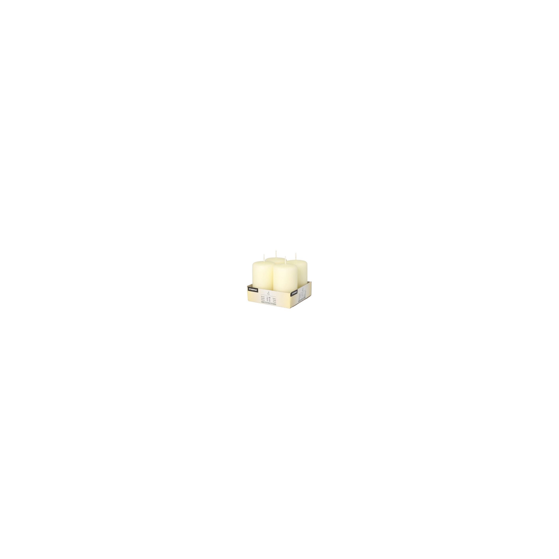 Stumpenkerzen Ø 50 mm · 80 mm elfenbein "Ivory" mit Flachkopf Stumpenkerzen Ø 50 mm · 80 mm elfenbein "Ivory" mit Flachkopf
