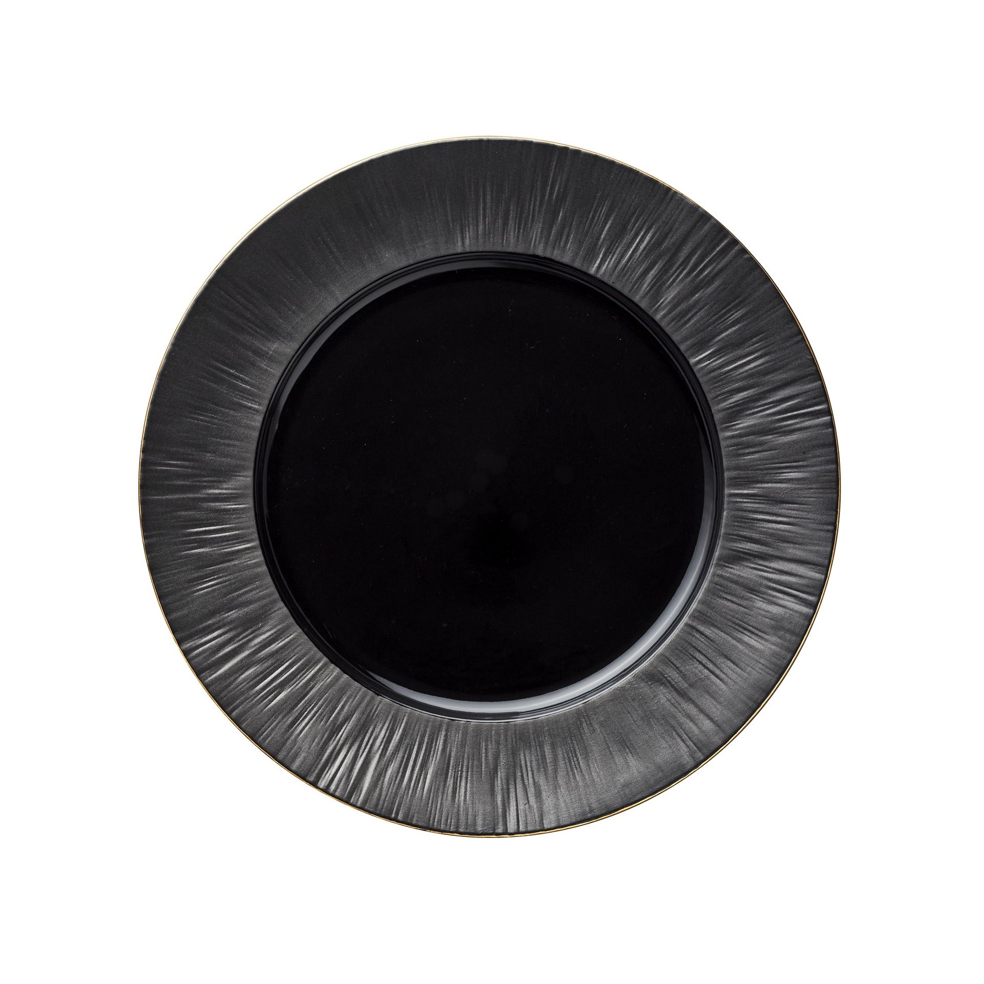 Teller Set MAYA KURO, flach, Ø 30 cm, schwarz
