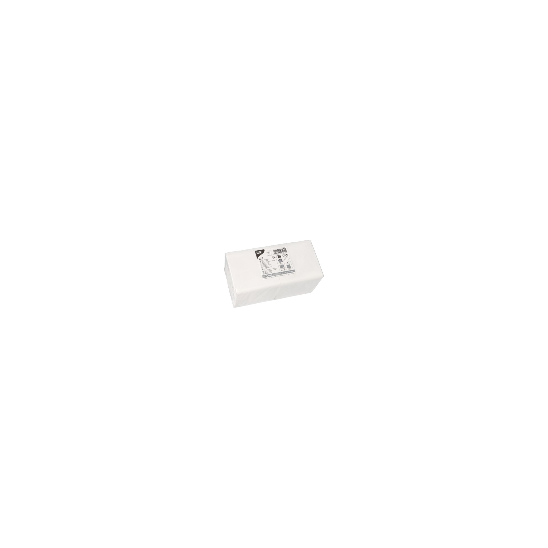 Servietten, 2-lagig "PUNTO" 1/4-Falz 20 cm x 20 cm weiss Servietten, 2-lagig "PUNTO" 1/4-Falz 20 cm x 20 cm weiss