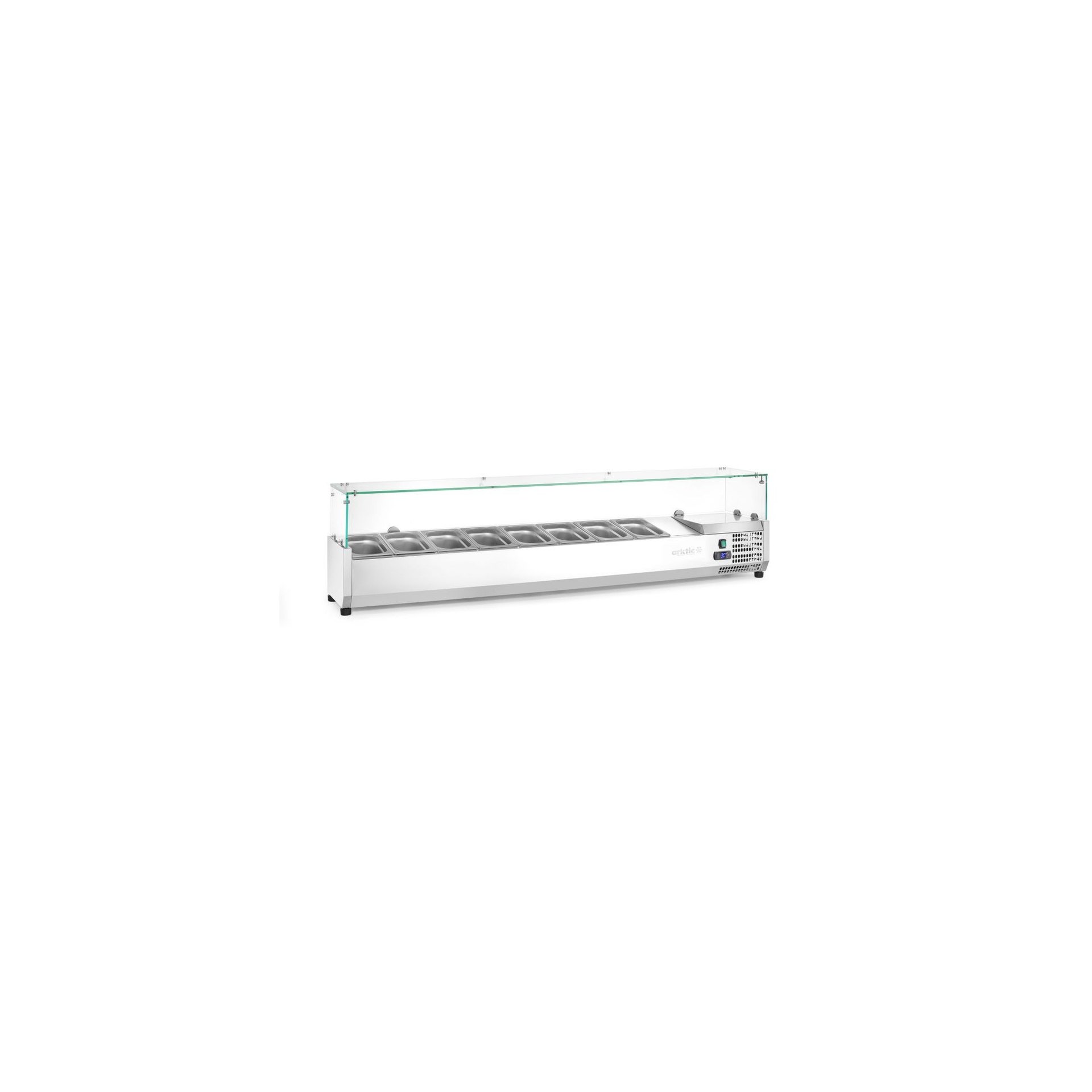 Aufsatz-Kühlvitrine Arktic, 8x GN ¼ 1805x335x460mm Aufsatz-Kühlvitrine Arktic, 8x GN ¼ 1805x335x460mm