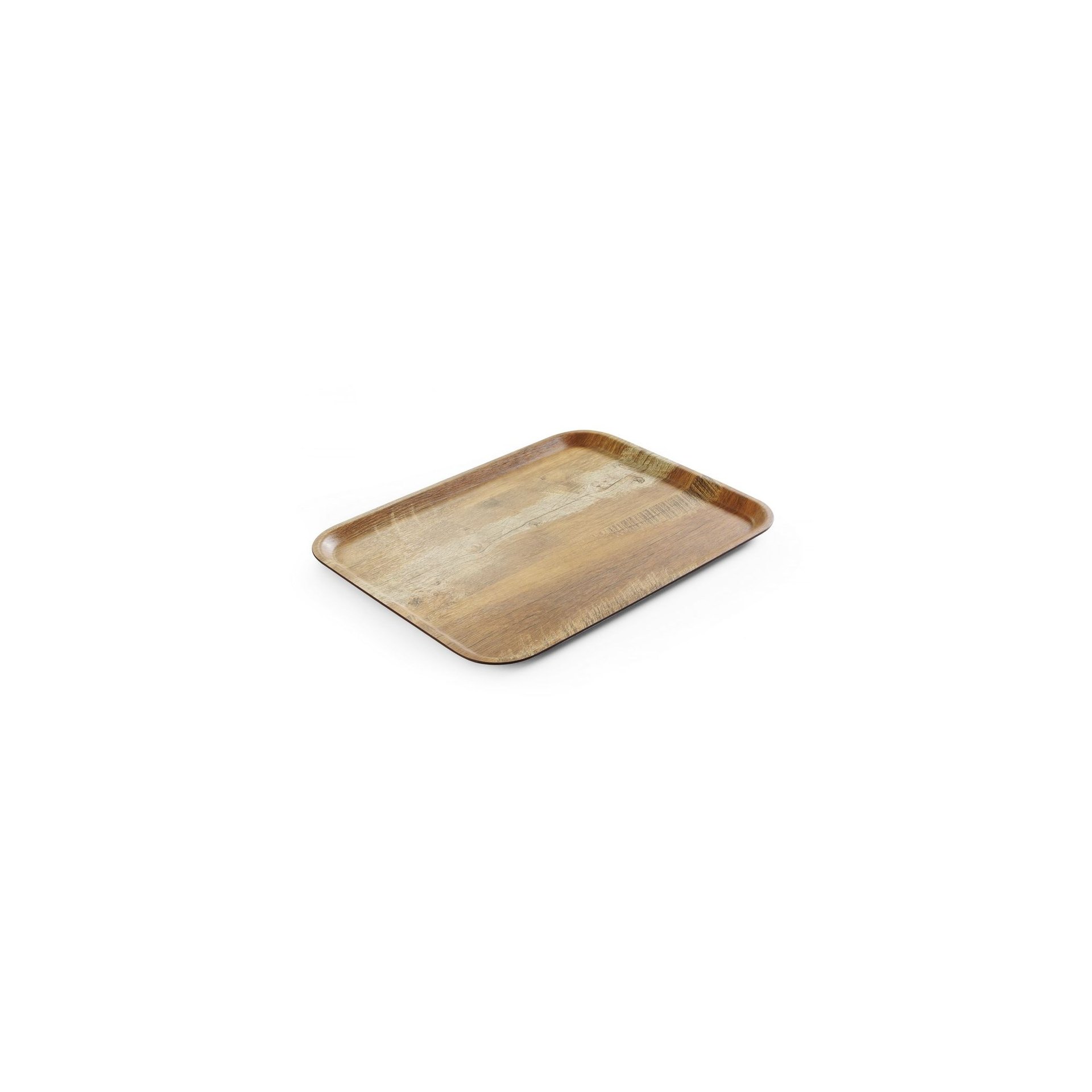 Serviertablett aus Melamin mit Holzoptik , AmerBox, Holz, 330x430mm