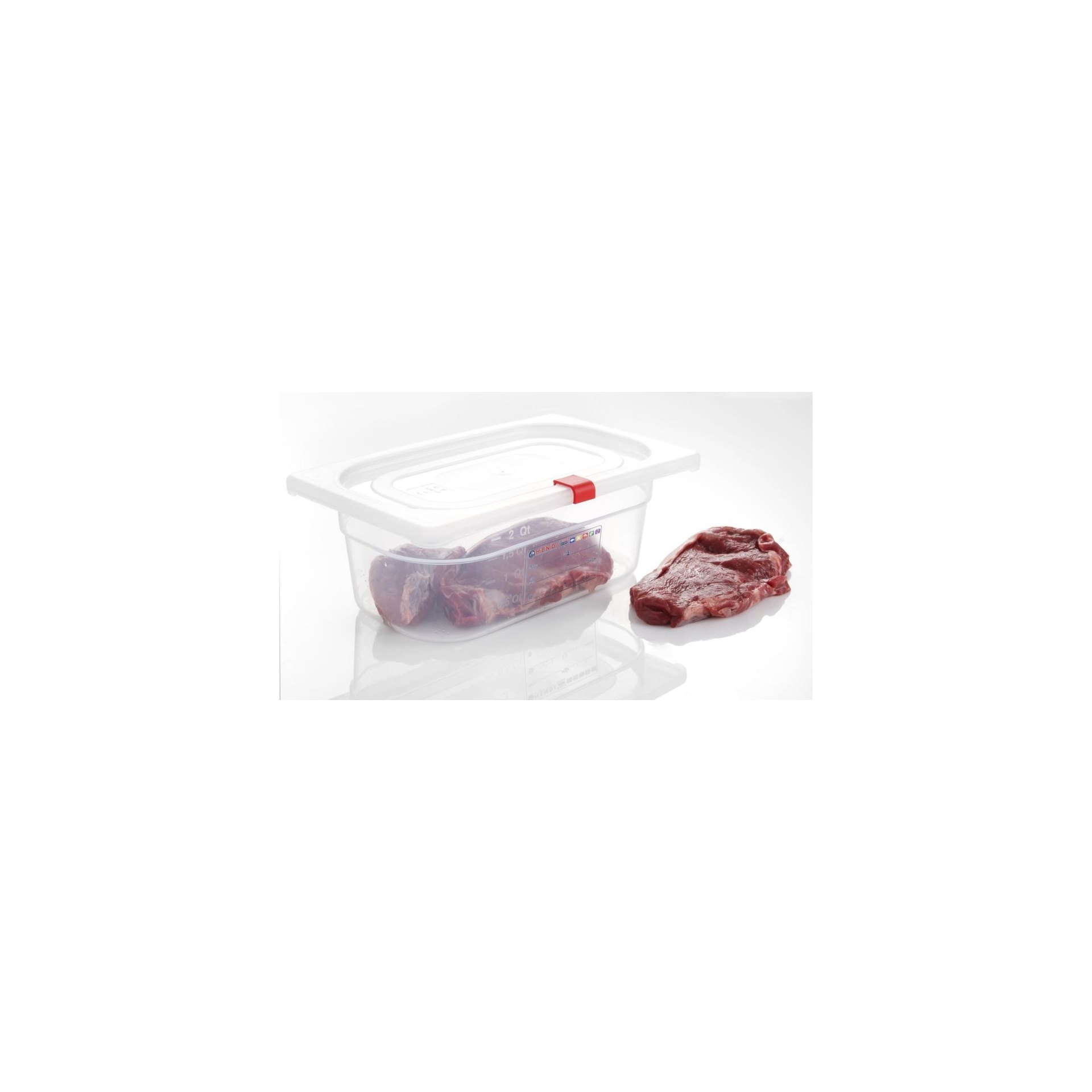 Farbcodierungsclips für HACCP-Aufbewahrungsbehälter, Rot, 12 Stk