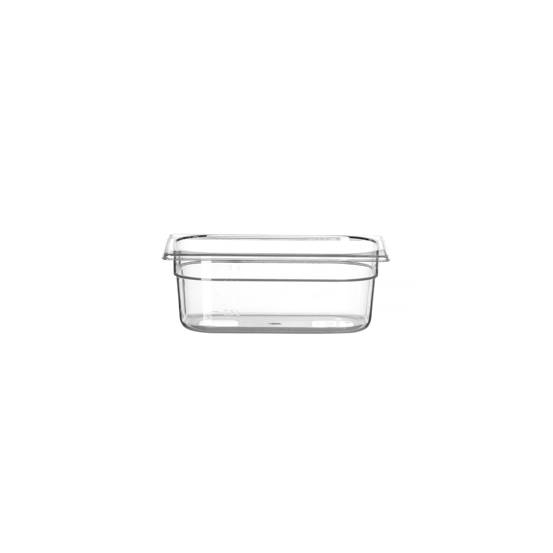 Gastronorm-Behälter 1/4, Profi Line, GN 1/4, 2,8L, Transparent, 265x162x(H)100mm Gastronorm-Behälter 1/4, Profi Line, GN 1/4, 2,8L, Transparent, 265x162x(H)100mm