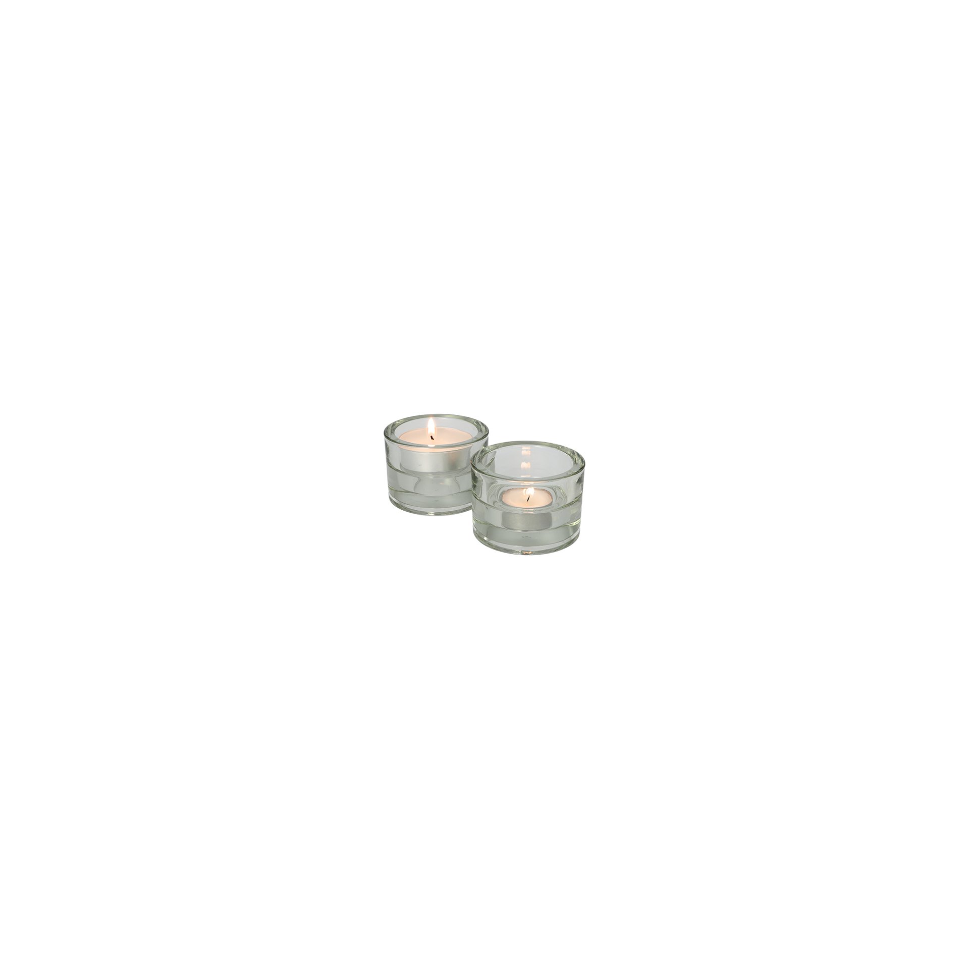 Kerzenhalter Glas Ø 8,2 cm · 5,7 cm klar "2in1" für Teelichte und Maxilichte