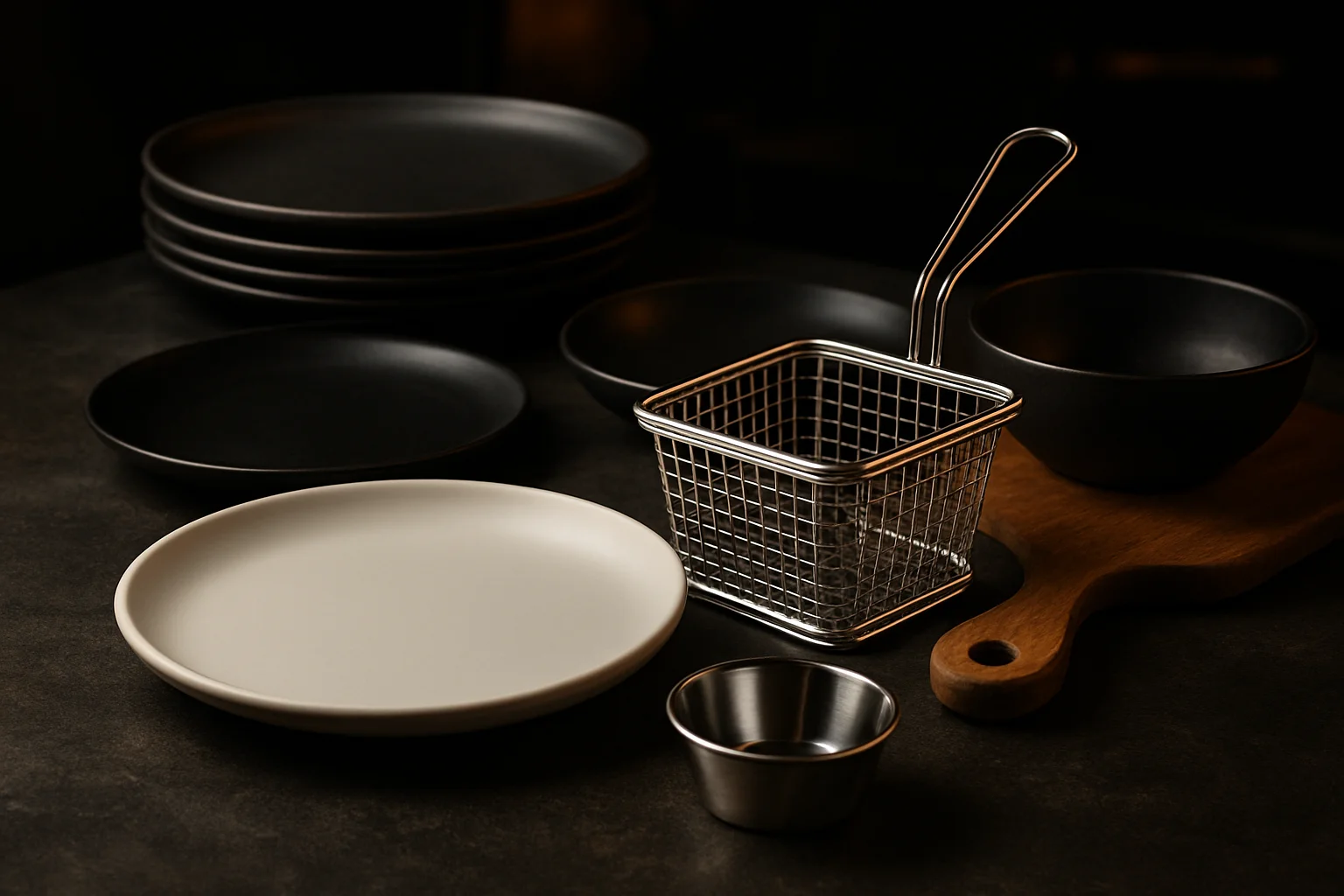 Serviergeschirr-Set aus Tellern und Schalen