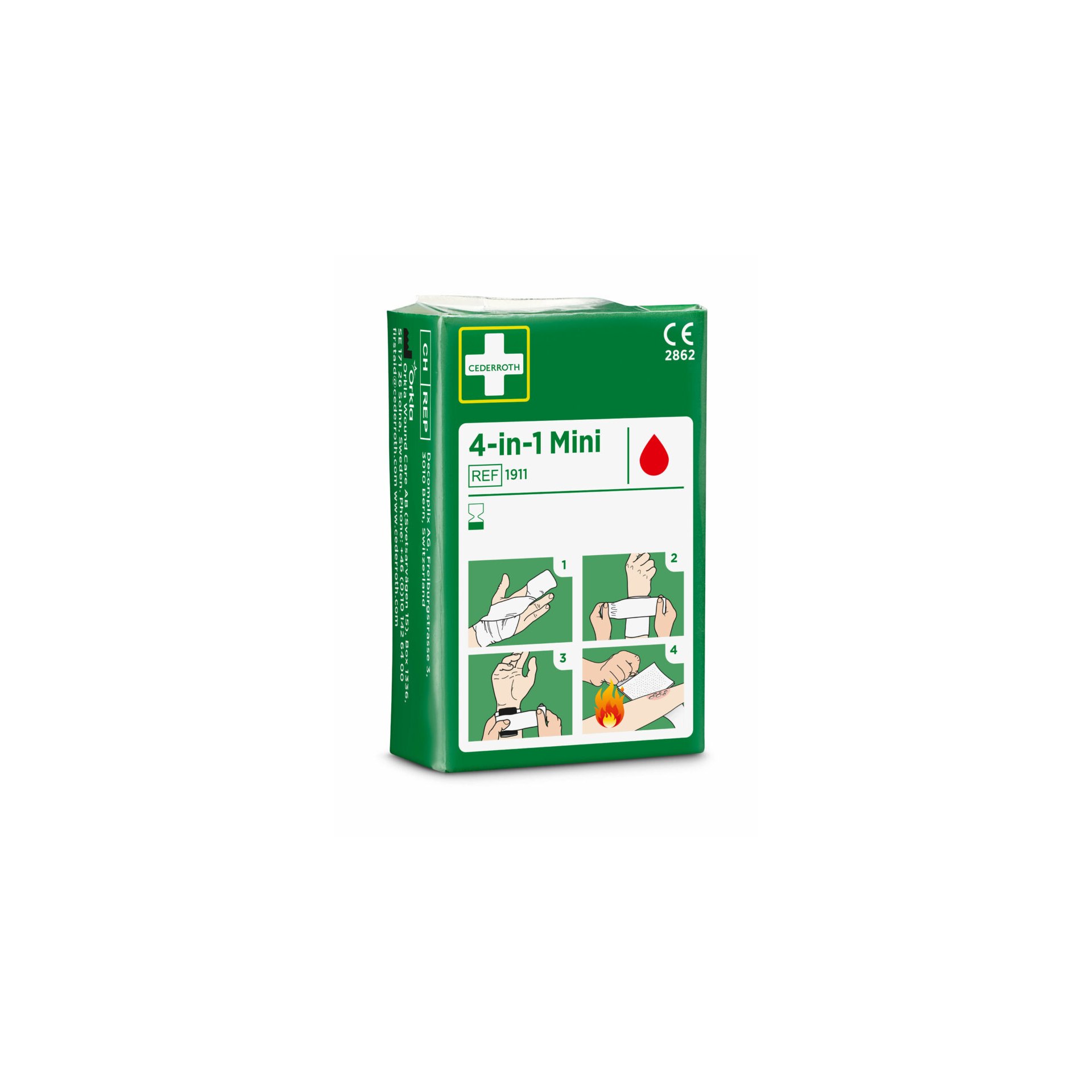 "Cederroth" 4 in 1 Blutstiller "mini" Wundverband Set "Cederroth" 4 in 1 Blutstiller "mini" Wundverband Set