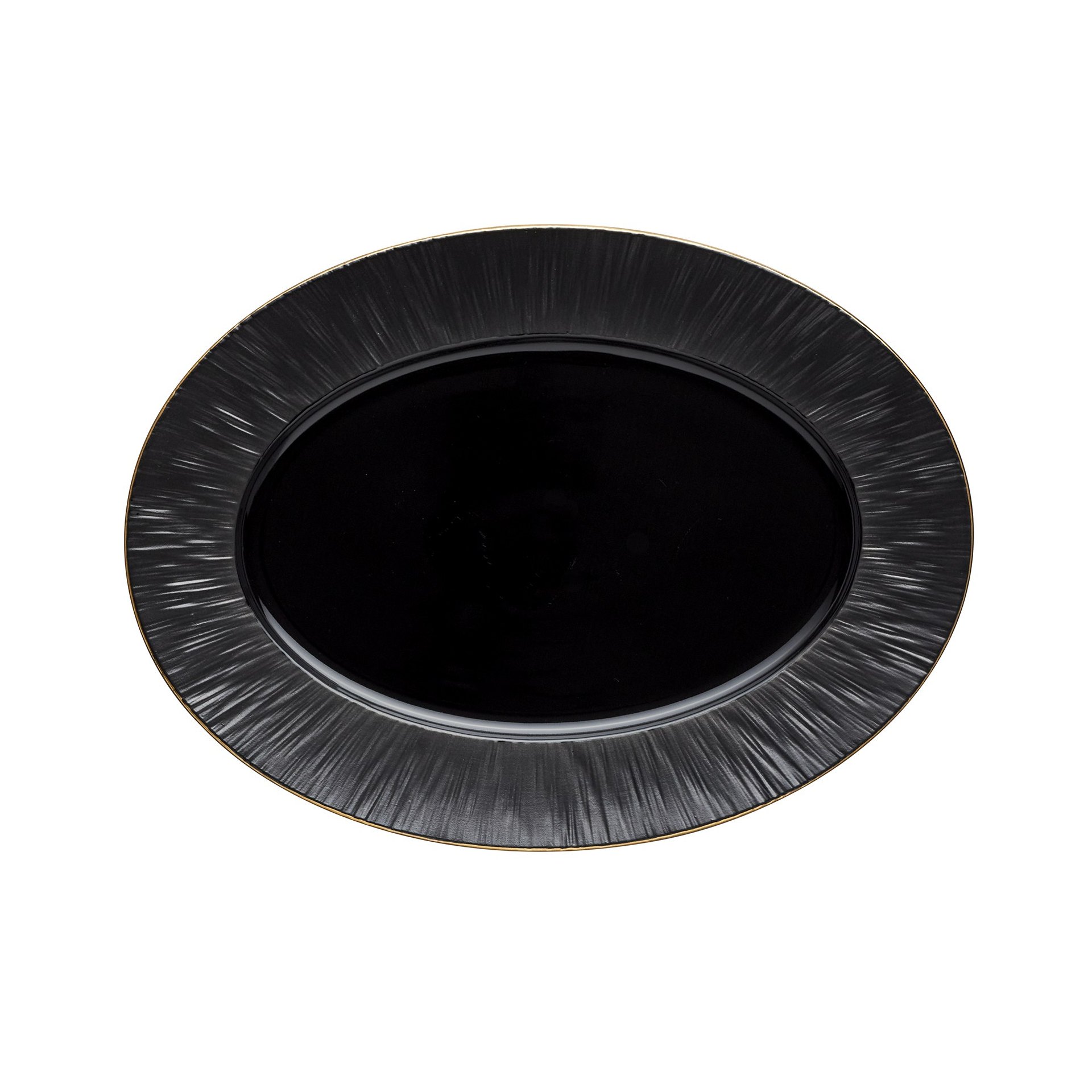 Platte Set MAYA KURO, 33 x 24,5 cm, schwarz Platte Set MAYA KURO, 33 x 24,5 cm, schwarz