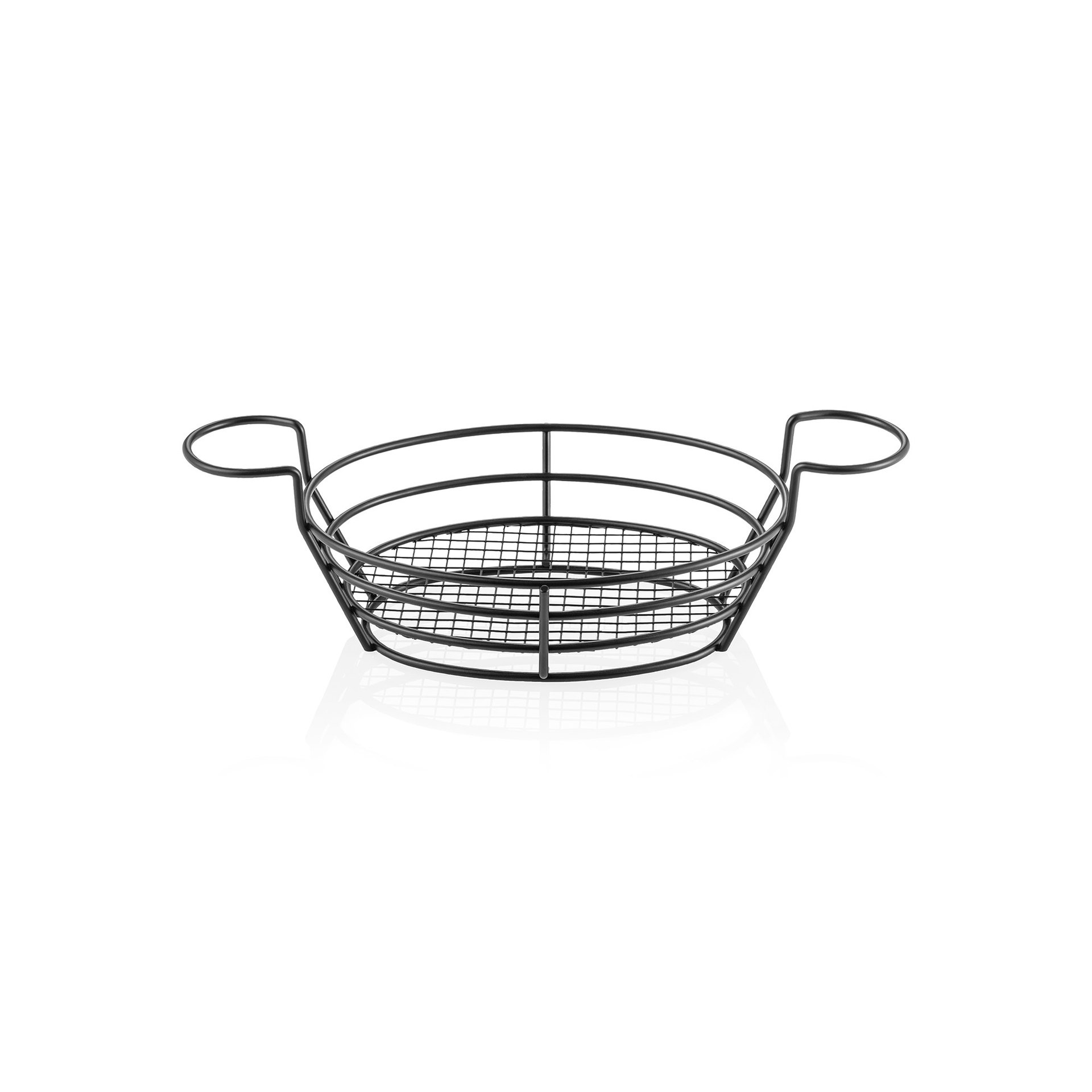 Chicken Wings Korb, 37,5 x 20 x 7,5 cm, schwarz pulverbeschichtet, Metall