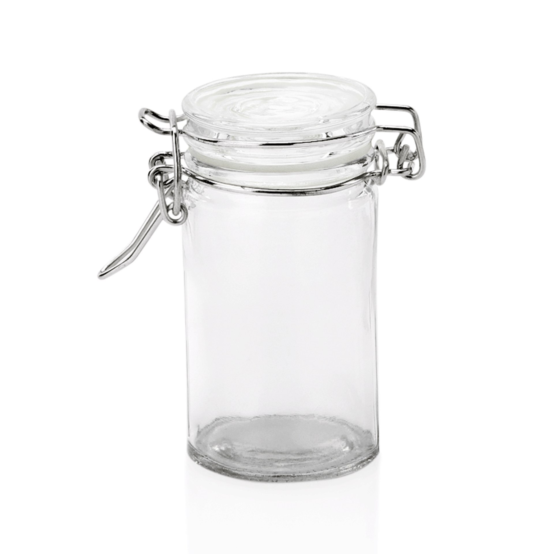 Bügelverschlussglas 100 ml, 4,5 cm, (H) 8,5 cm Bügelverschlussglas 100 ml, 4,5 cm, (H) 8,5 cm