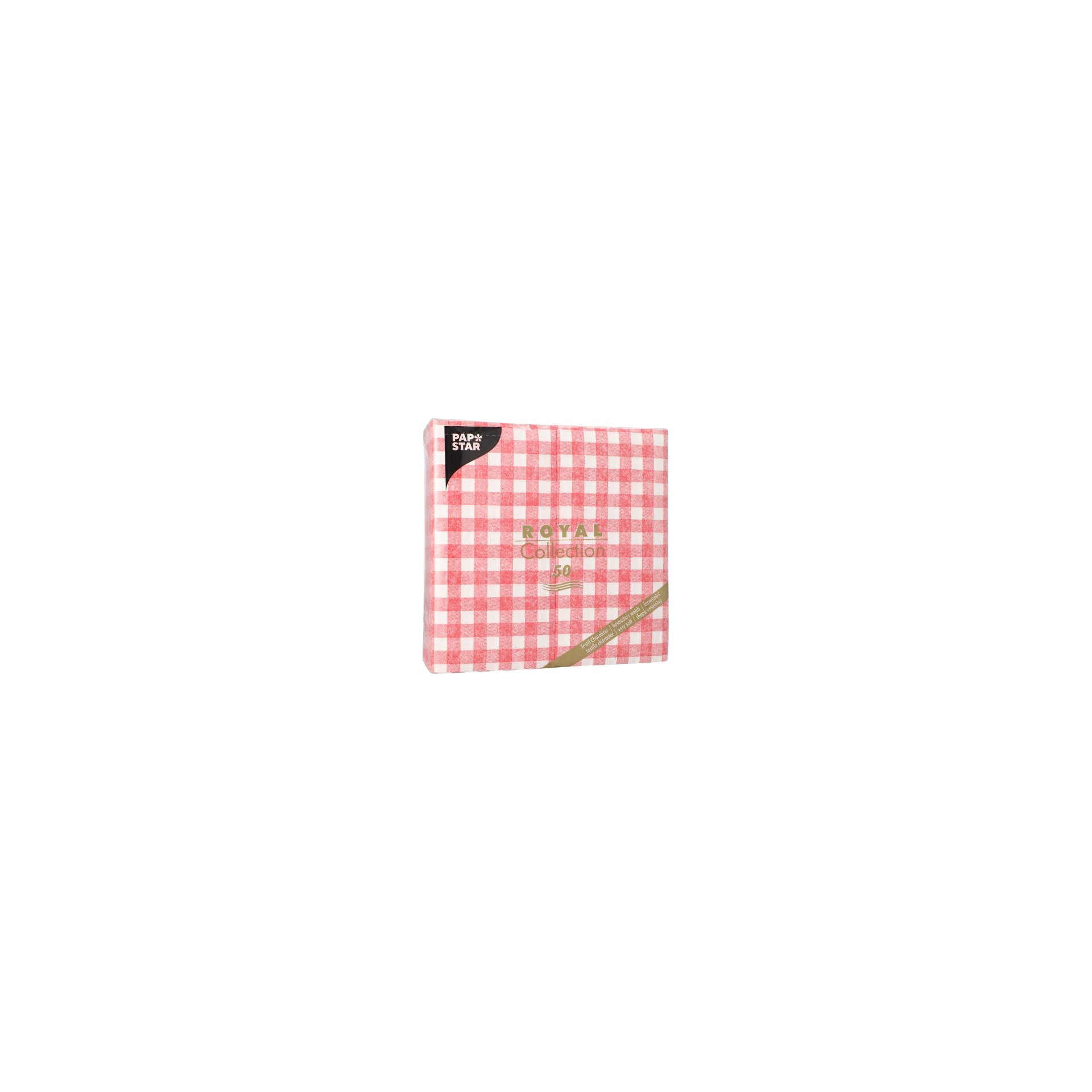 Servietten "ROYAL Collection" 1/8-Falz 40 cm x 40 cm rot "Vichy Karo" Servietten "ROYAL Collection" 1/8-Falz 40 cm x 40 cm rot "Vichy Karo"
