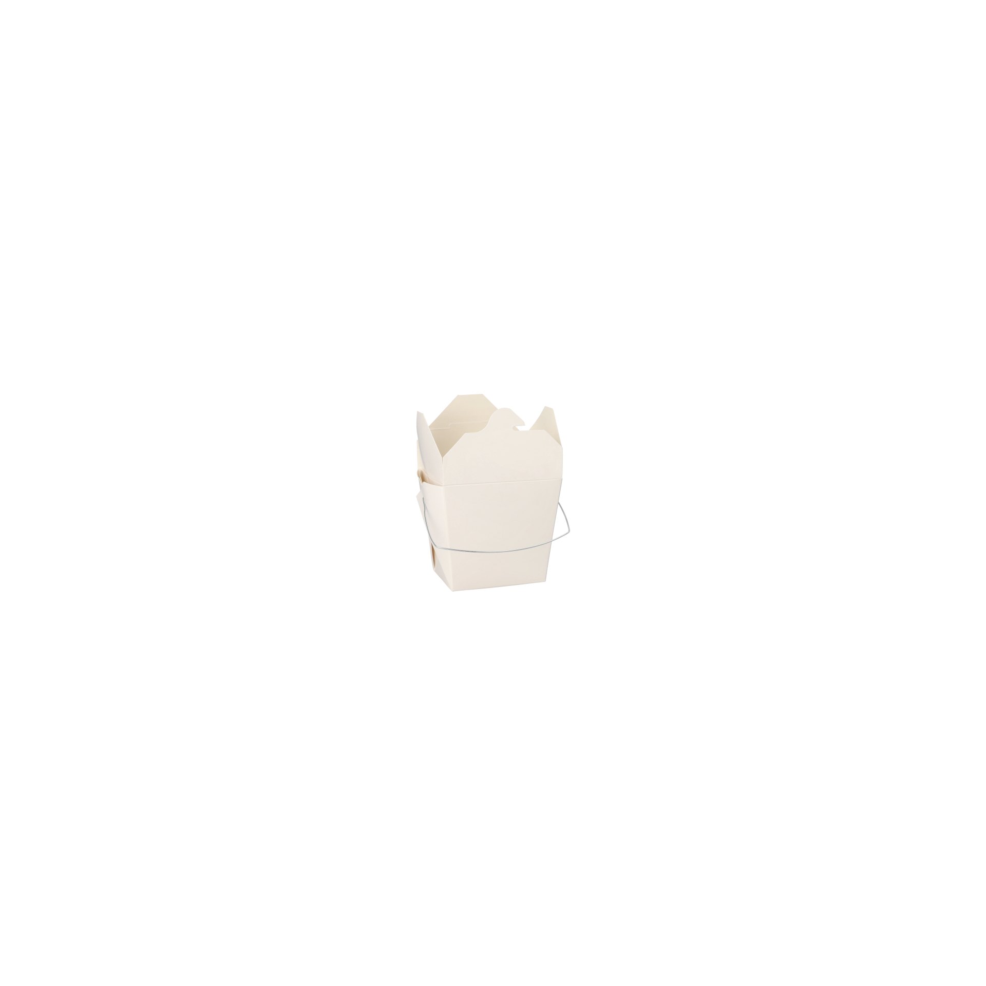 Snackboxen mit Henkel "ASIA" eckig 470 ml 8,5 cm x 7,5 cm x 5,5 cm weiss