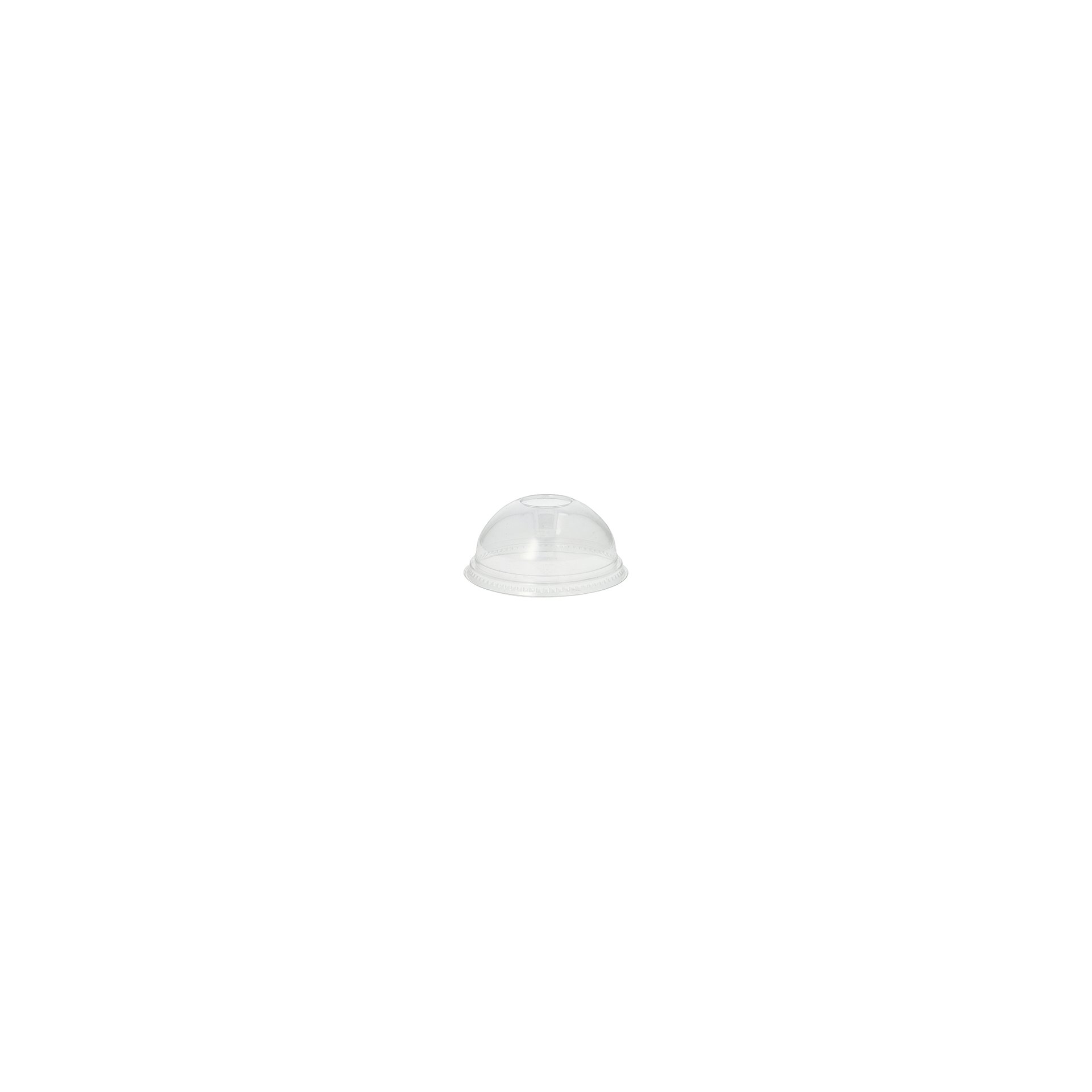 Dom-Deckel "Hurricane", PET rund Ø 9,5 cm · 4,5 cm glasklar ohne Lochung Dom-Deckel "Hurricane", PET rund Ø 9,5 cm · 4,5 cm glasklar ohne Lochung