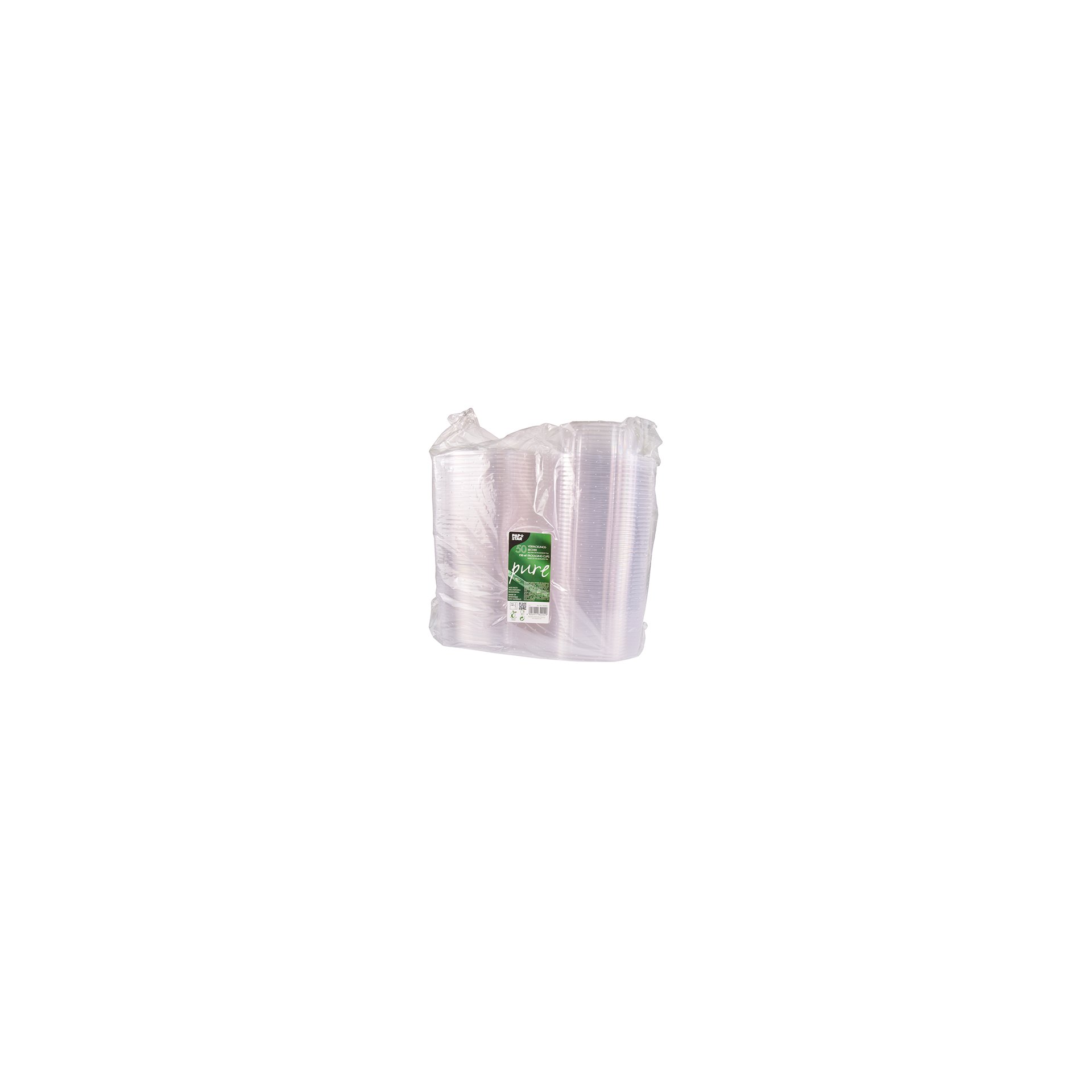 Feinkost- und Salatschalen mit Klappdeckeln, PLA "pure" 750 ml 6,6 cm x 20,5 cm x 16,8 cm