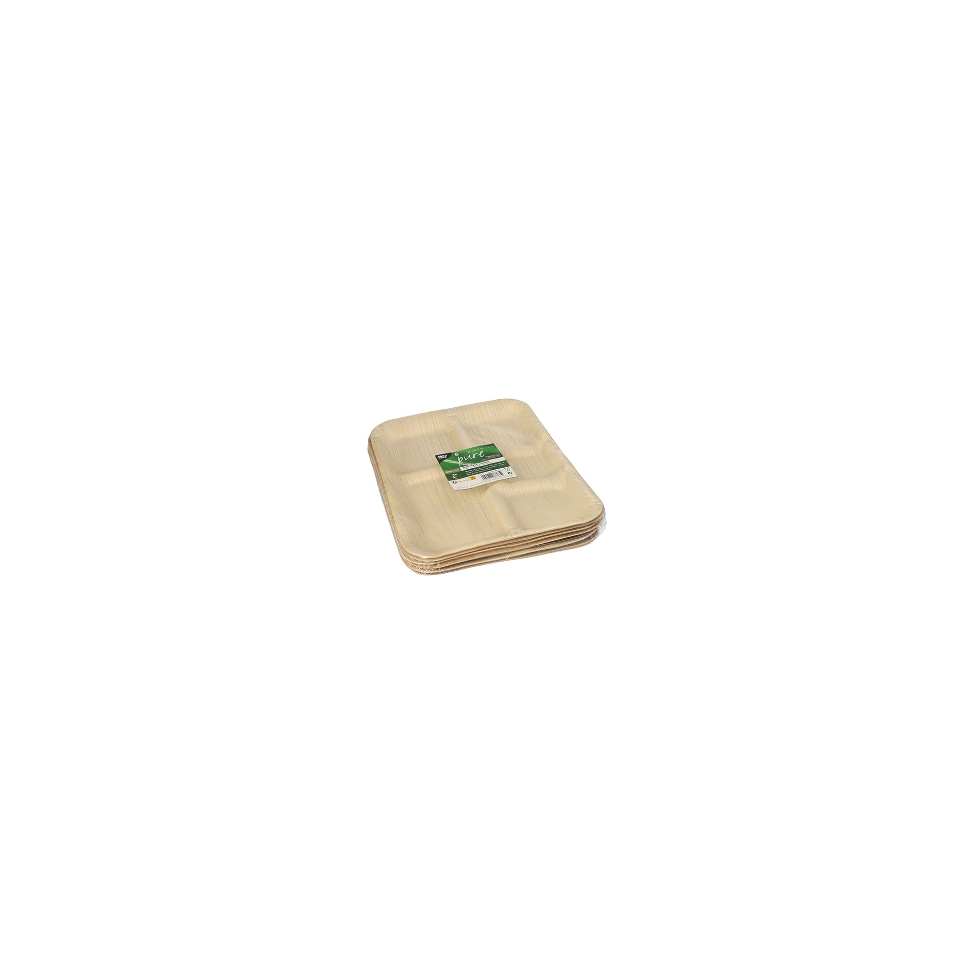 papstar-87363-teller-palmblatt-pure-5-geteilt-27cmx21-5cmx2cm-2 Teller, Palmblatt "pure" 5-geteilt 27 cm x 21,5 cm x 2 cm