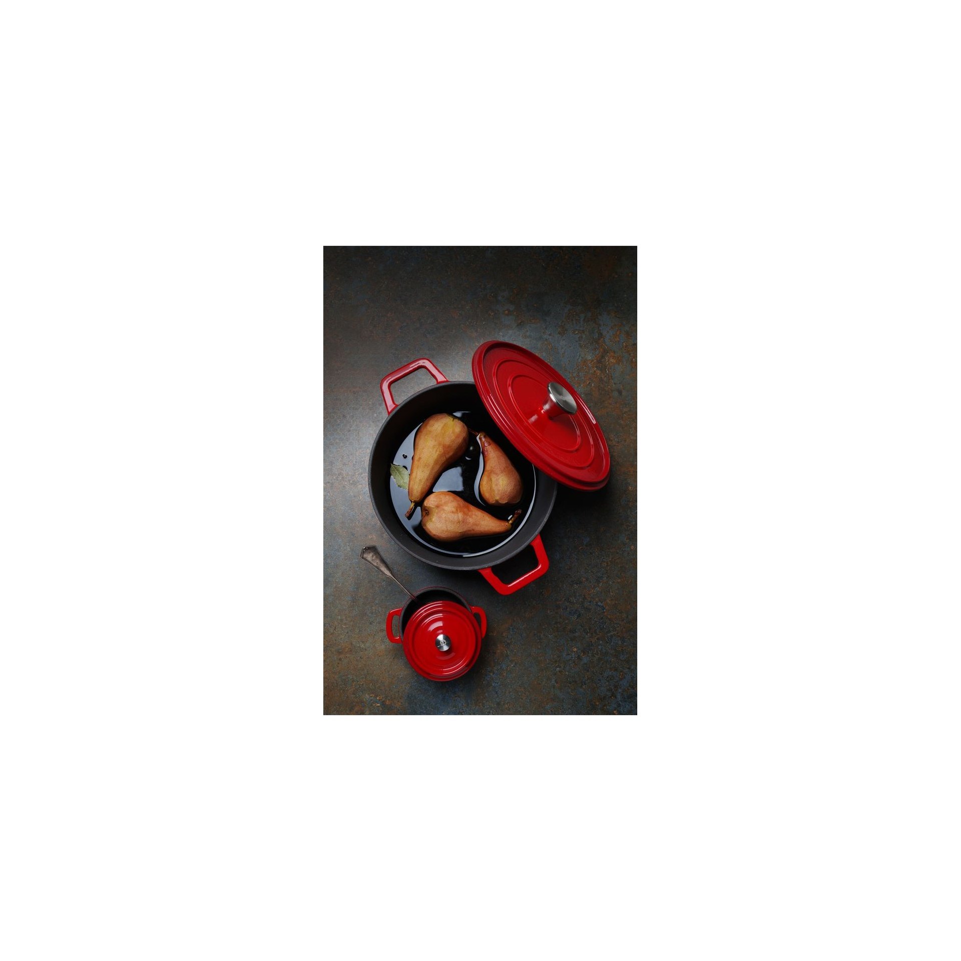 Emaillierter Gusseisentopf, 3,7L, Rot, 317x240x(H)105mm