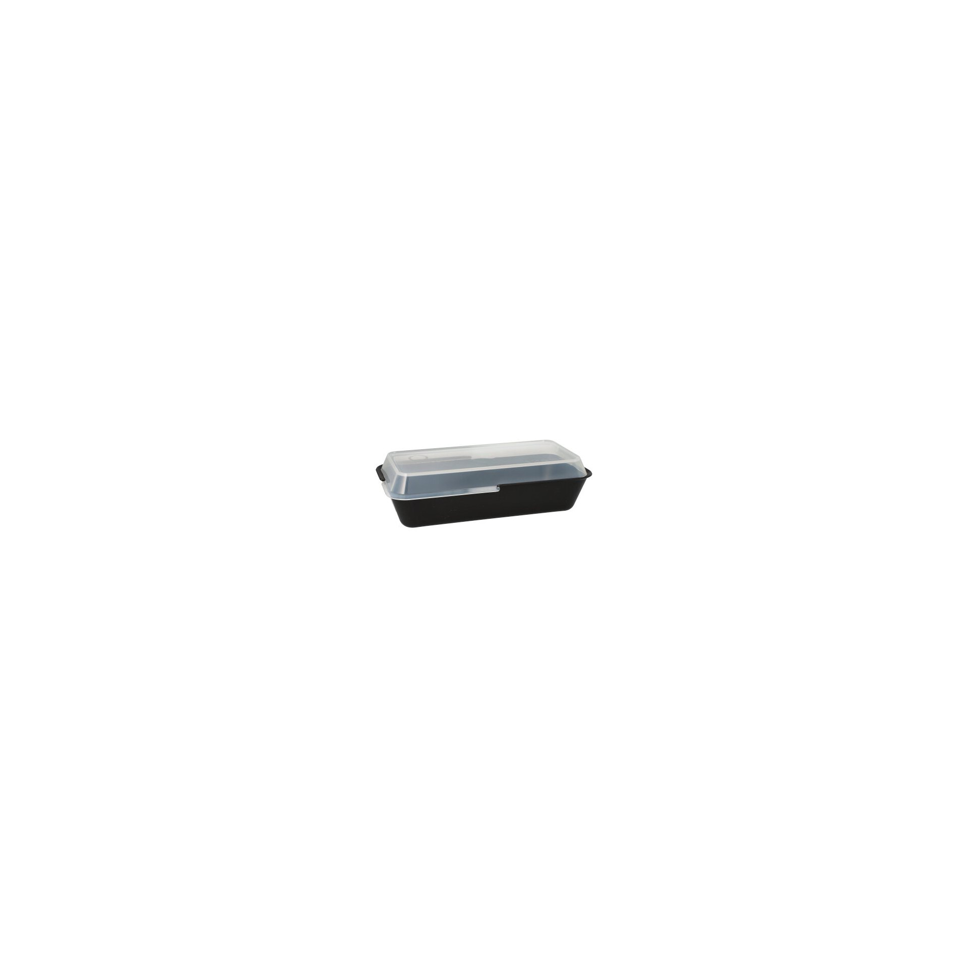 "Circulware" Mehrweg-Schalen Mix & Match eckig 4,7 cm x 11,7 cm x 23,4 cm schwarz