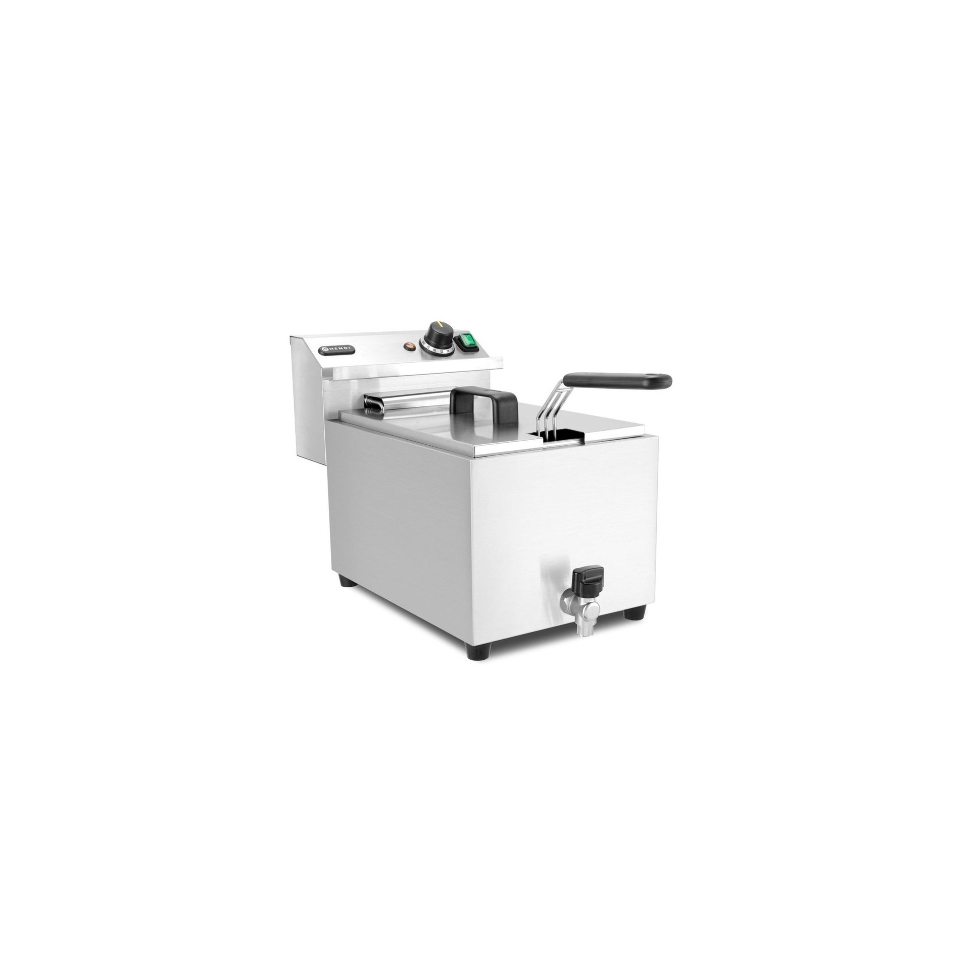Fritteuse XL mit Ablasshahn, Profi Line, 10L, 400V/6600W, 300x585x(H)377mm Fritteuse XL mit Ablasshahn, Profi Line, 10L, 400V/6600W, 300x585x(H)377mm