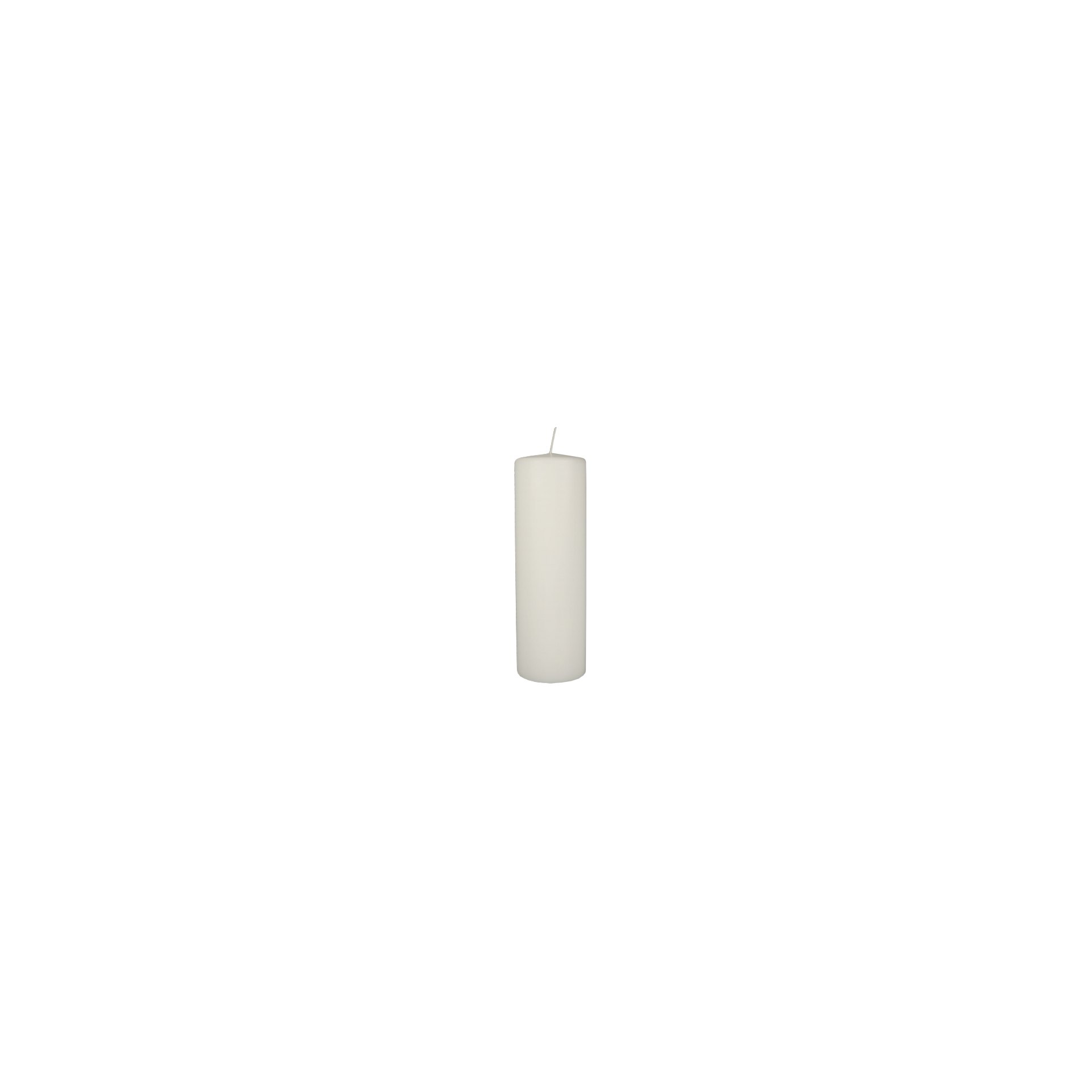 Stumpenkerze Ø 80 mm · 250 mm weiss mit Flachkopf Stumpenkerze Ø 80 mm · 250 mm weiss mit Flachkopf