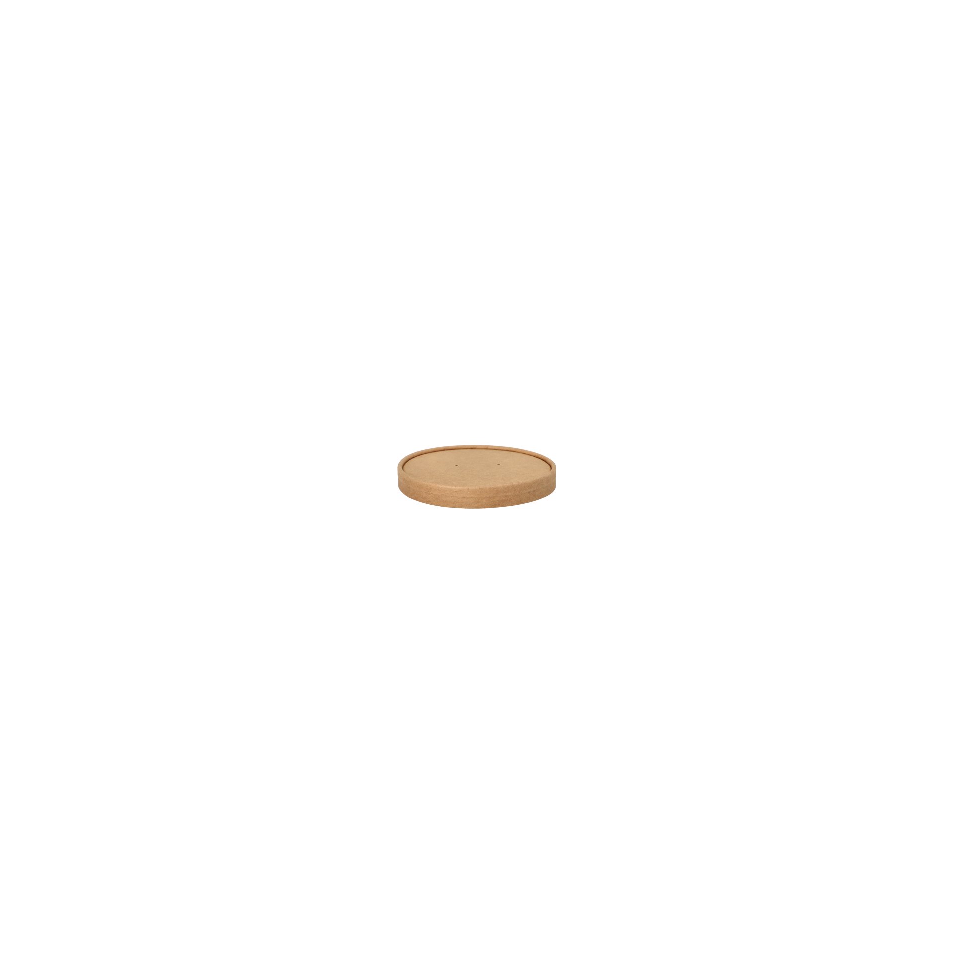 Deckel für Suppenbecher, Pappe rund Ø 11,5 cm · 1,6 cm braun
