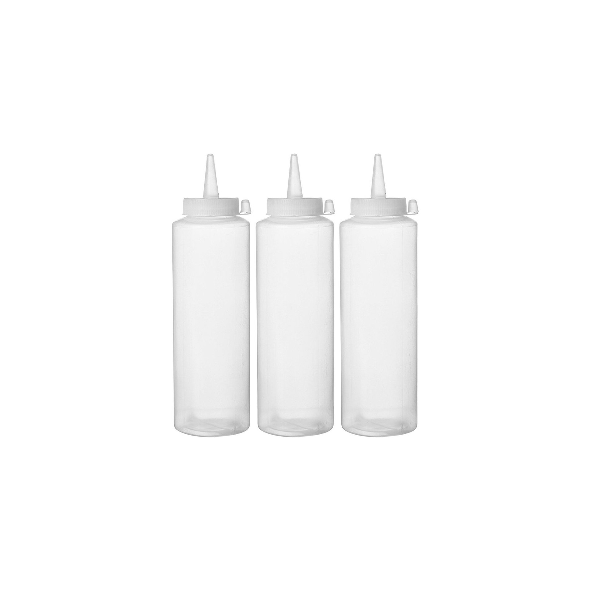 Spenderflaschen, 3er Set, 0,2L, Transparent, 3 Stk., ⌀50x(H)185mm