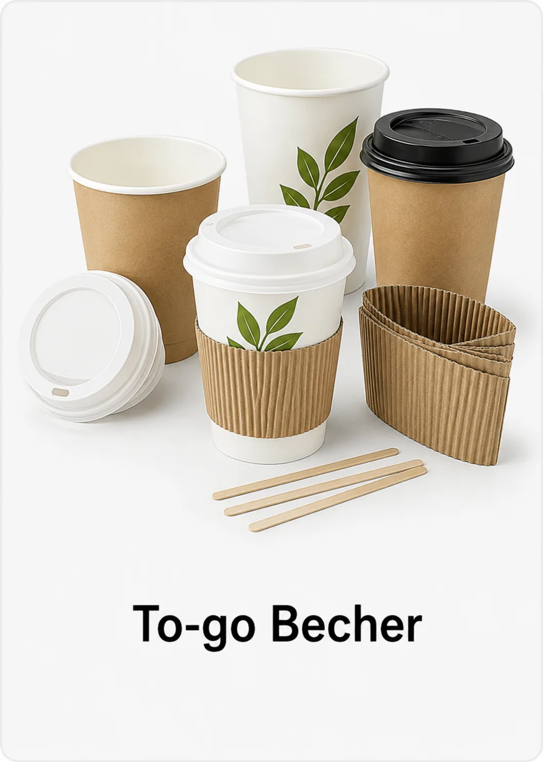 PAPSTAR To-go Becher für Kaffee, Kaltgetränke, Imbiss und Gastronomie
