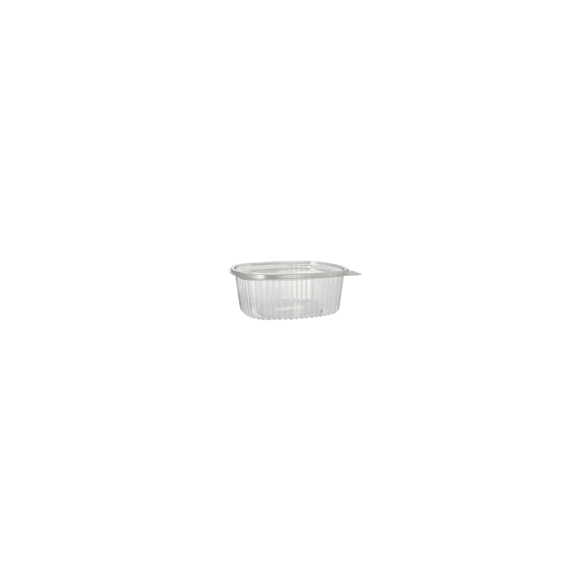 Feinkost- und Salatschalen mit Klappdeckel, R-PET oval 1000 ml 6,6 cm x 15,8 cm x 18,4 cm klar Feinkost- und Salatschalen mit Klappdeckel, R-PET oval 1000 ml 6,6 cm x 15,8 cm x 18,4 cm klar
